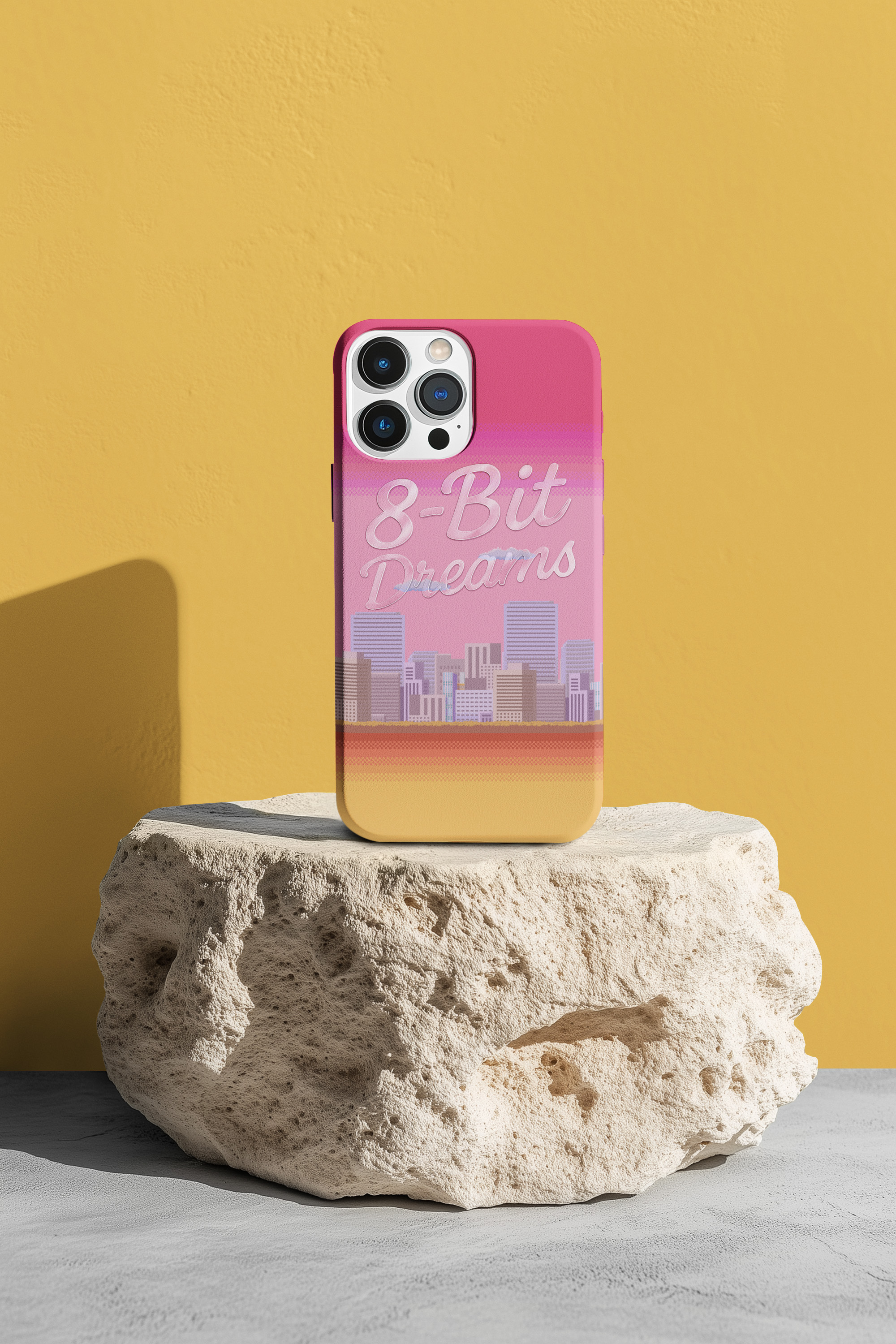 8-Bit Dreams Pixel Art Vibrant Cityscape Design Tough Phone Case product thumbnail image