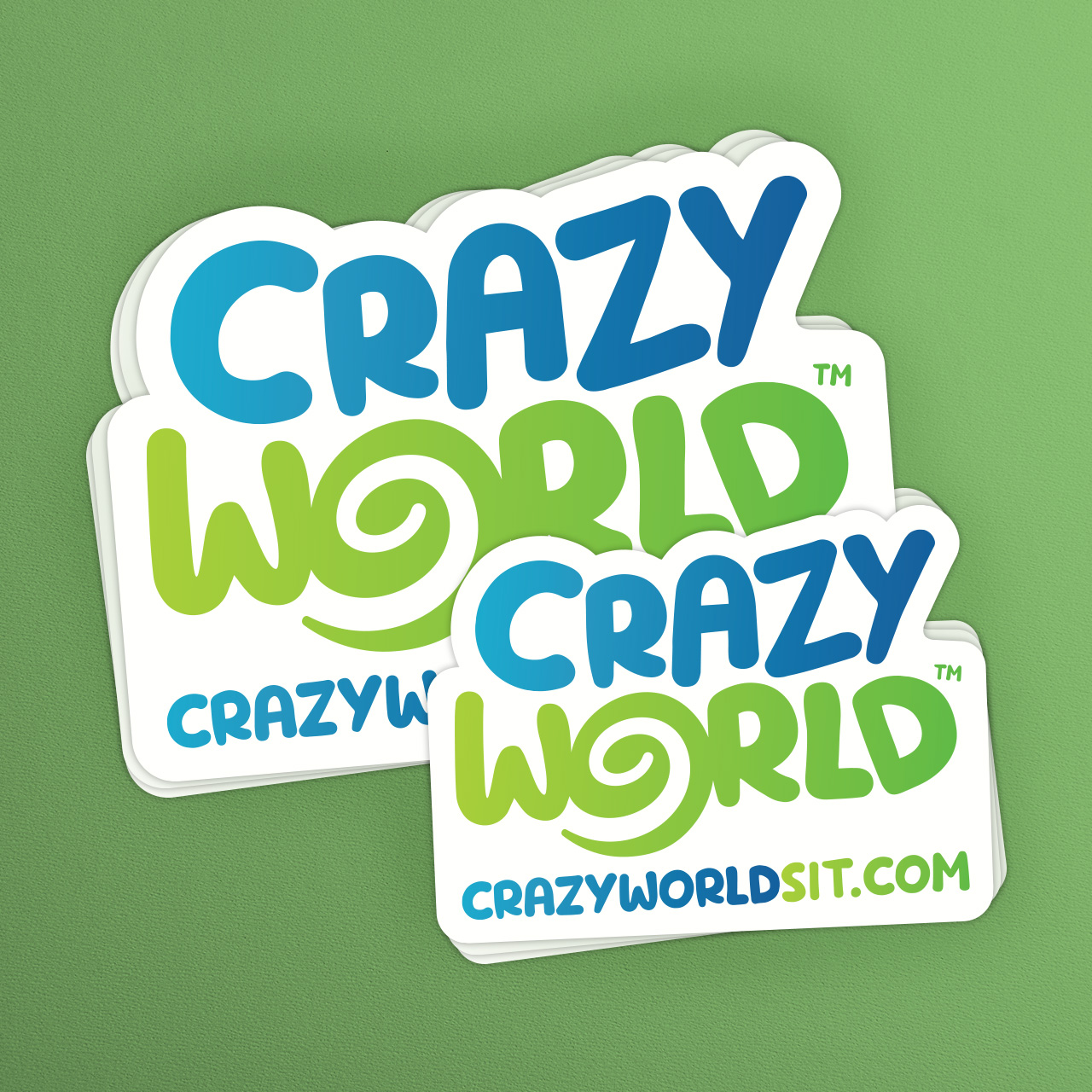 Crazy World Kiss-Cut Vinyl Decals product thumbnail image