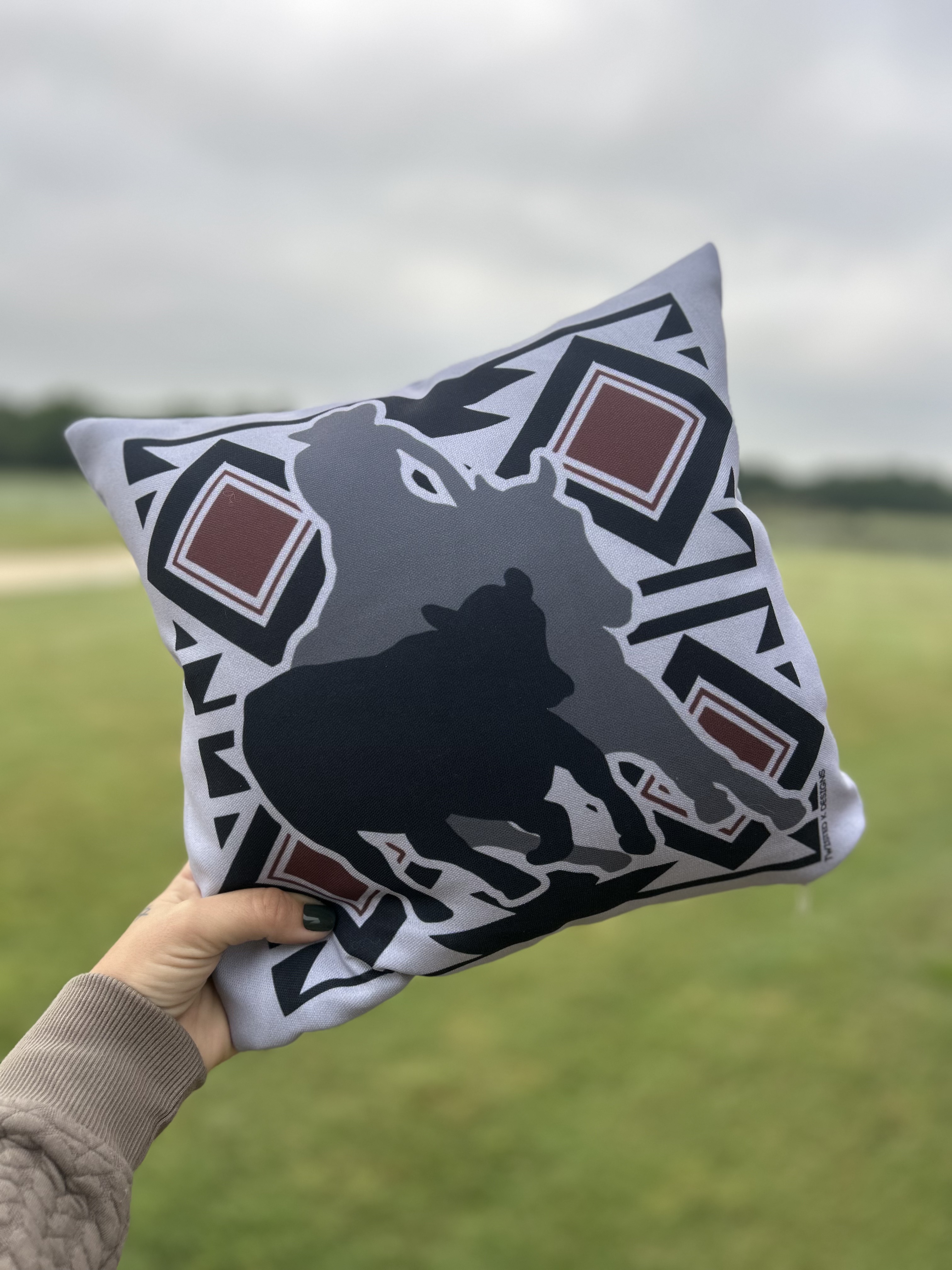 Circle Up Square Pillow - Modern Western Decor product thumbnail image Circle Up Square Pillow - Modern Western Decor product thumbnail image