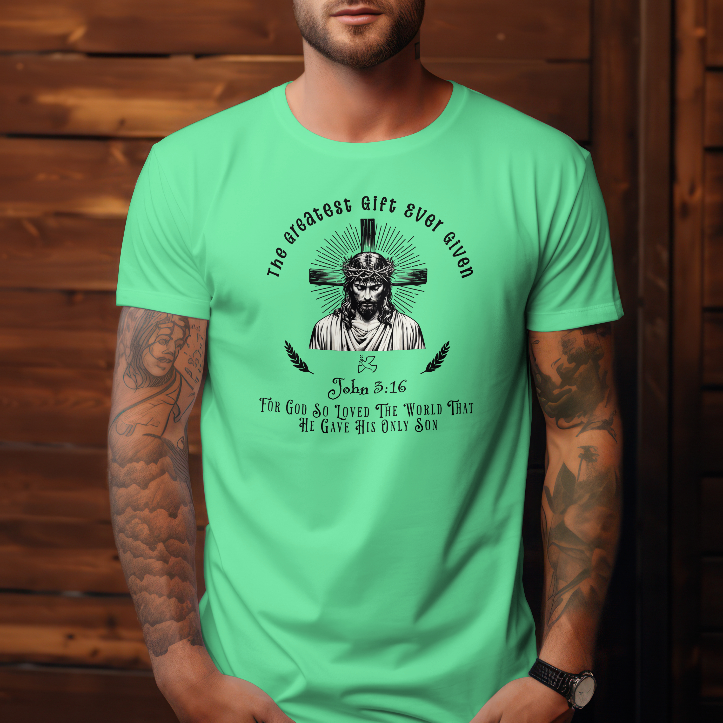 'The Greatest Gift Ever Given' - Inspirational Unisex Softstyle T-Shirt product thumbnail image 'The Greatest Gift Ever Given' - Inspirational Unisex Softstyle T-Shirt product thumbnail image