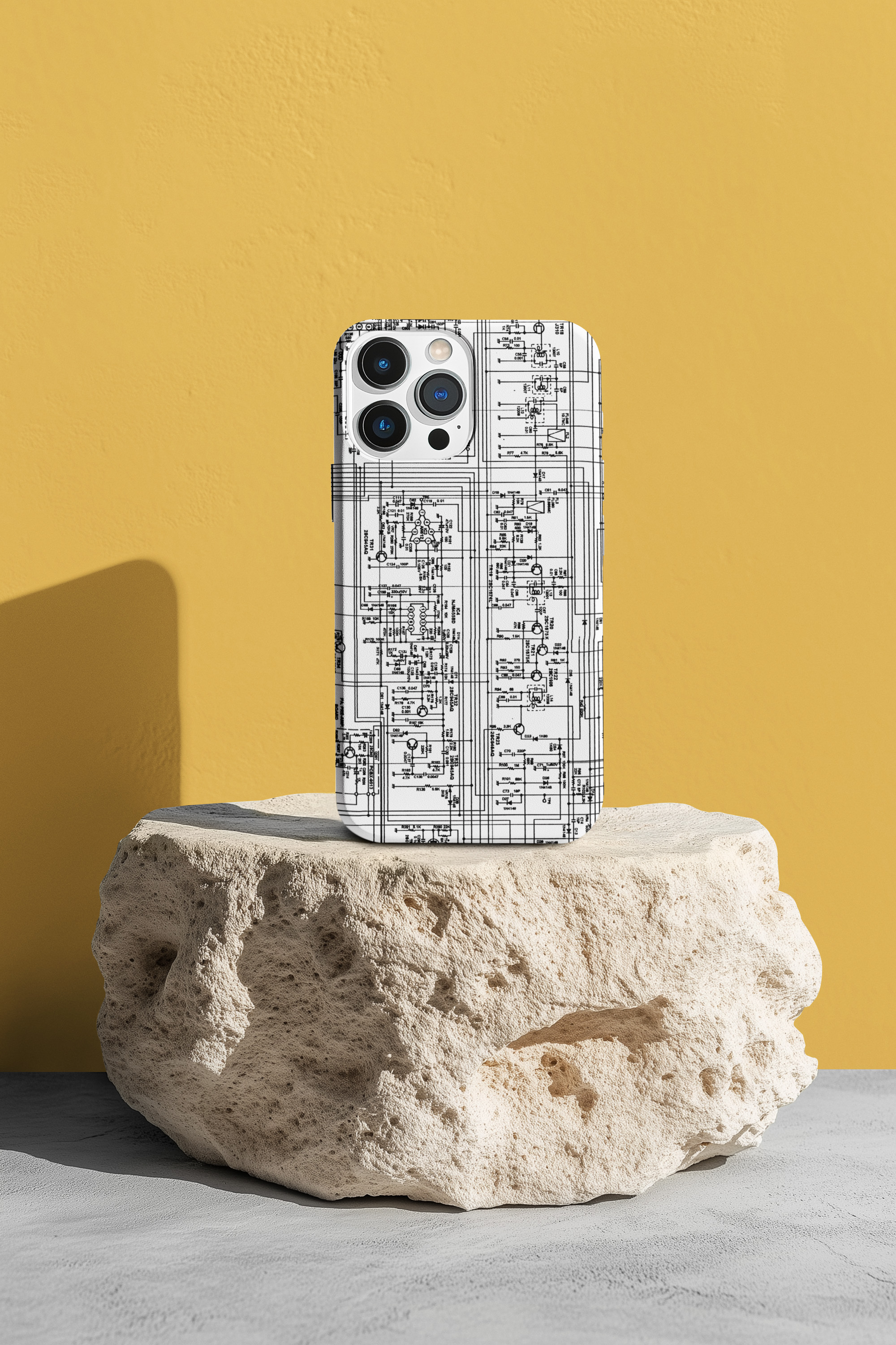 Tech Blueprint Circuit Core Tough Phone Case - Schematic Grid for Engineers &amp; Tech Enthusiasts product thumbnail image