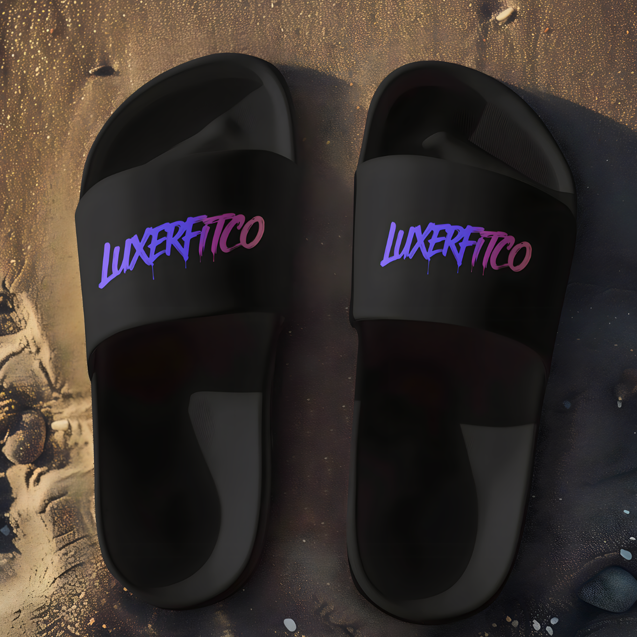 Luxerfitco Slides (Black) product thumbnail image Luxerfitco Slides (Black) product thumbnail image