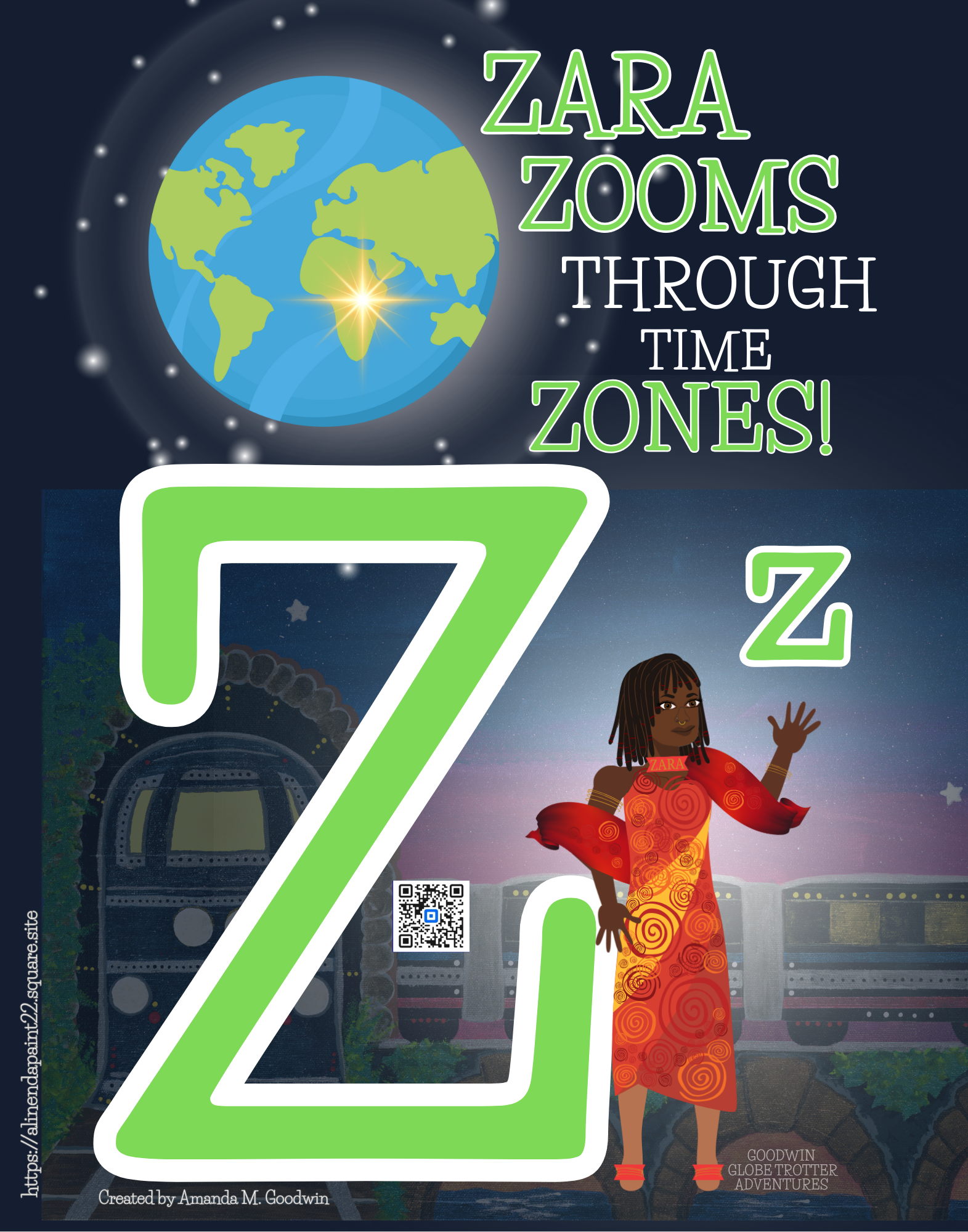  Zara Zooms Through Time Zones - A Goodwin Globetrotter Adventure Jigsaw Puzzle 