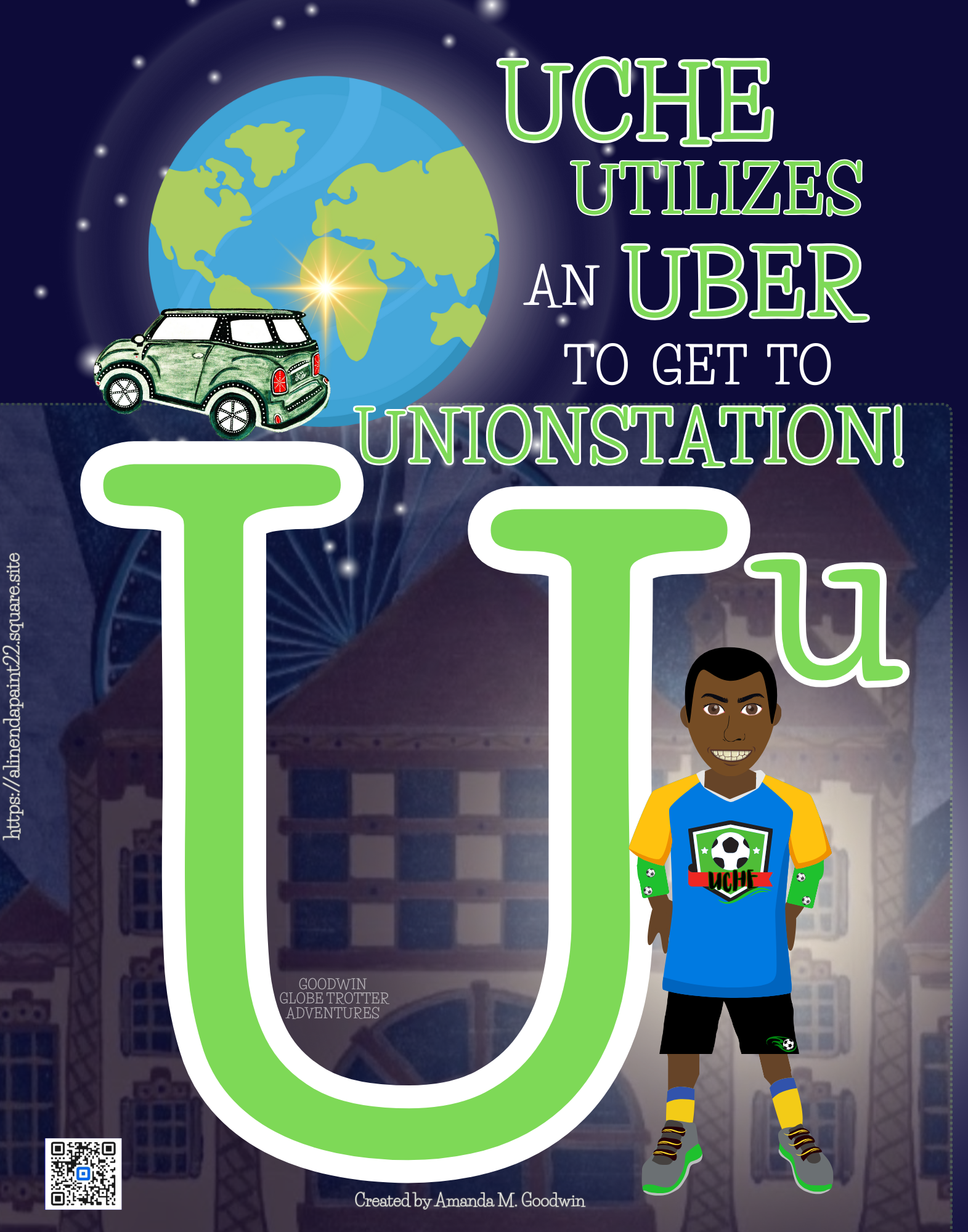 Uche Utilizes an Uber to get to UnionStation - A Goodwin Globetrotter Adventure Jigsaw Puzzle product thumbnail image Uche Utilizes an Uber to get to UnionStation - A Goodwin Globetrotter Adventure Jigsaw Puzzle product thumbnail image