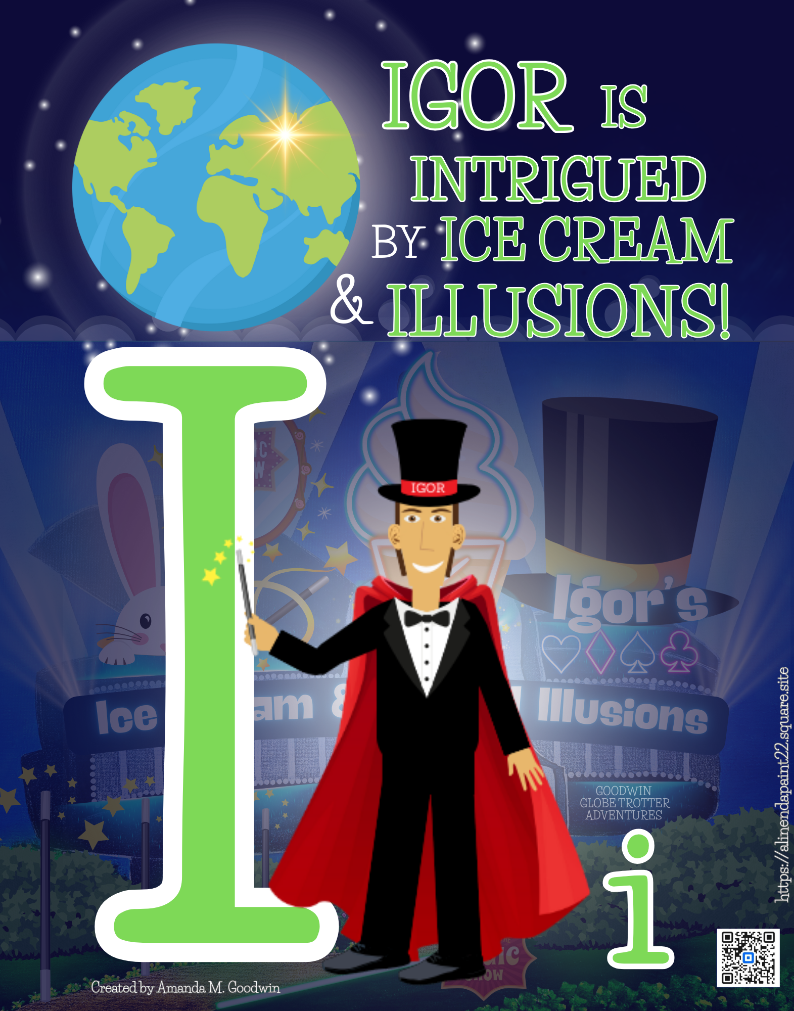 Igor is Intrigued by Ice cream & Illusions - A Goodwin Globetrotter Adventure Jigsaw Puzzle product thumbnail image Igor is Intrigued by Ice cream & Illusions - A Goodwin Globetrotter Adventure Jigsaw Puzzle product thumbnail image