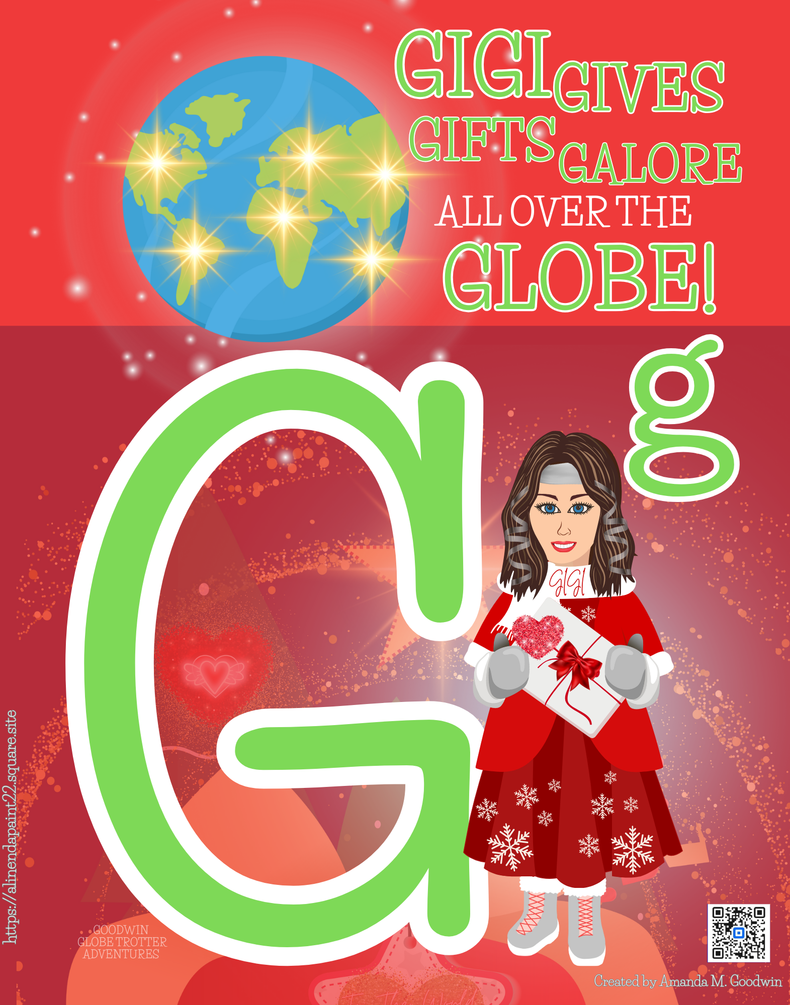 Gigi Gives Gifts Galore all over the Globe - A Goodwin Globetrotter Adventure Jigsaw Puzzle product thumbnail image Gigi Gives Gifts Galore all over the Globe - A Goodwin Globetrotter Adventure Jigsaw Puzzle product thumbnail image