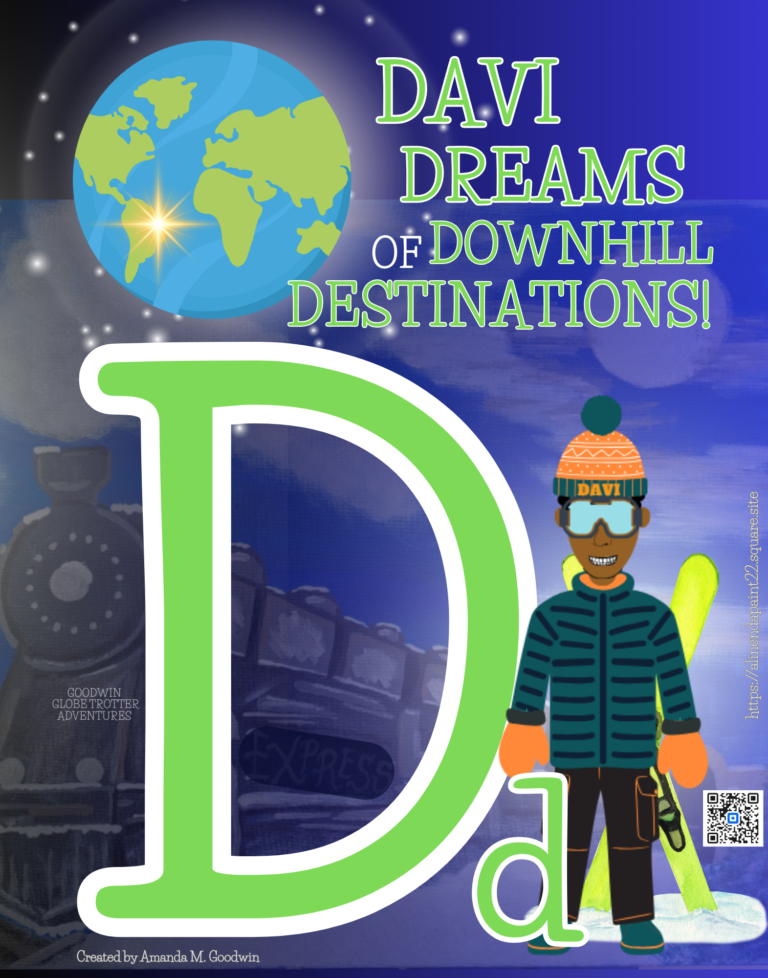 Davi Dreams of Downhill Destinations - A Goodwin Globetrotter Adventure Jigsaw Puzzle product thumbnail image Davi Dreams of Downhill Destinations - A Goodwin Globetrotter Adventure Jigsaw Puzzle product thumbnail image