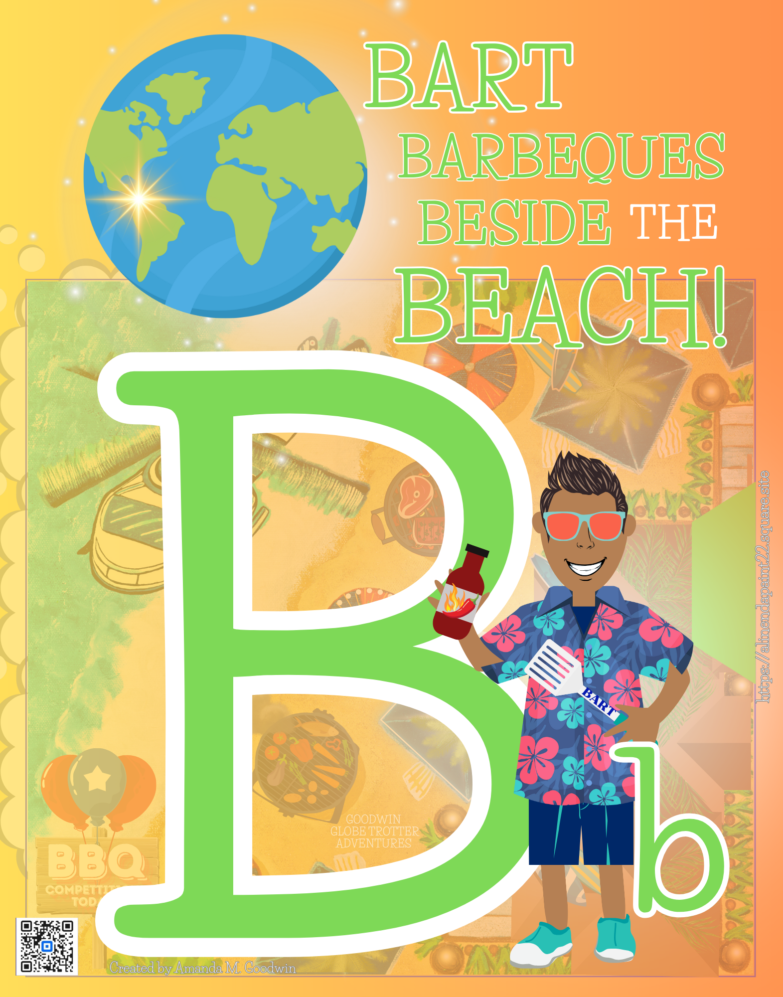 Bart Barbeques Beside the Beach - A Goodwin Globetrotter Adventure Jigsaw Puzzle product thumbnail image Bart Barbeques Beside the Beach - A Goodwin Globetrotter Adventure Jigsaw Puzzle product thumbnail image