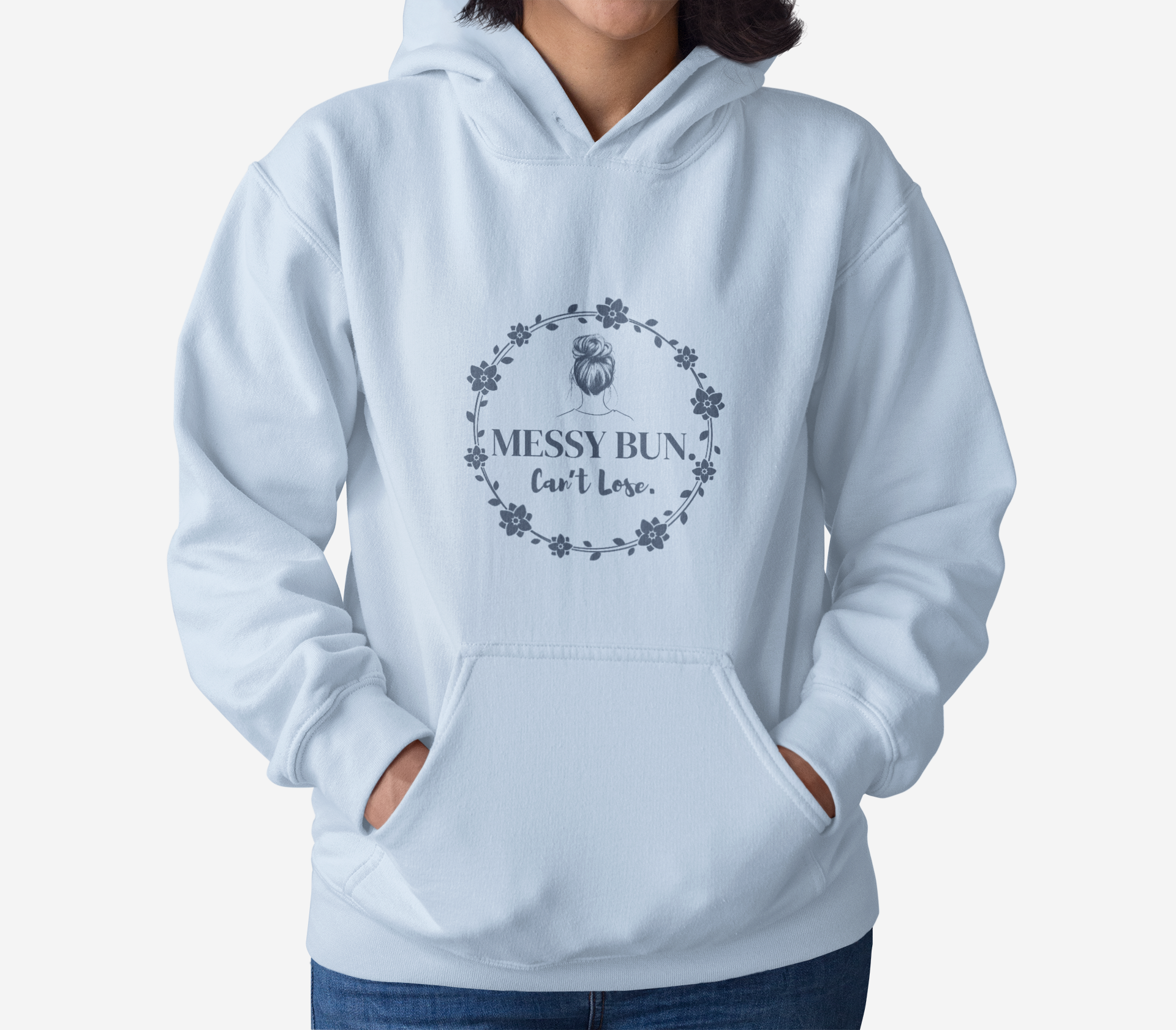 Messy Bun Can’t Lose Hoodie – Cozy Unisex Heavy Blend Sweatshirt – Funny Comfy Mom Life Pullover – Effortlessly Chic Loungewear Gift for Her