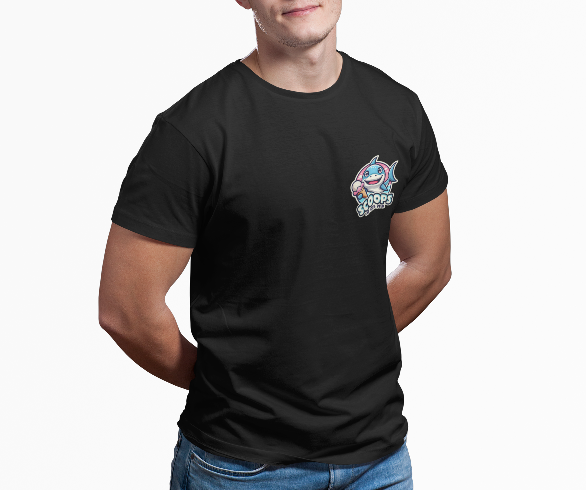 Scoops - Logo Tee Front + Back - Gildan Unisex Softstyle Shirt product thumbnail image