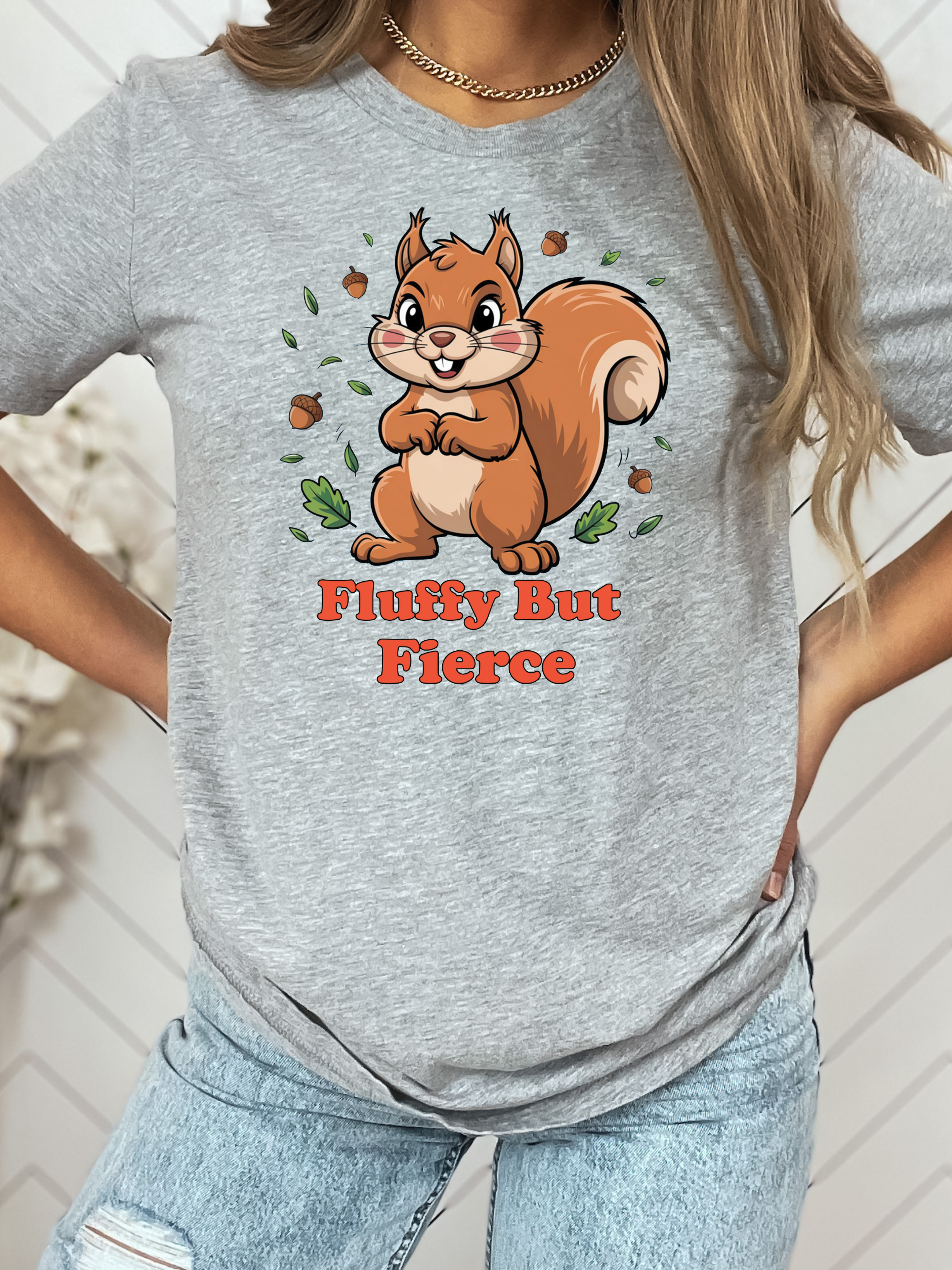 Fluffy But Fierce Squirrel T-Shirt, Cute Wildlife Shirt, Unisex Nature Lover Tee Fluffy But Fierce Squirrel T-Shirt, Cute Wildlife Shirt, Unisex Nature Lover Tee