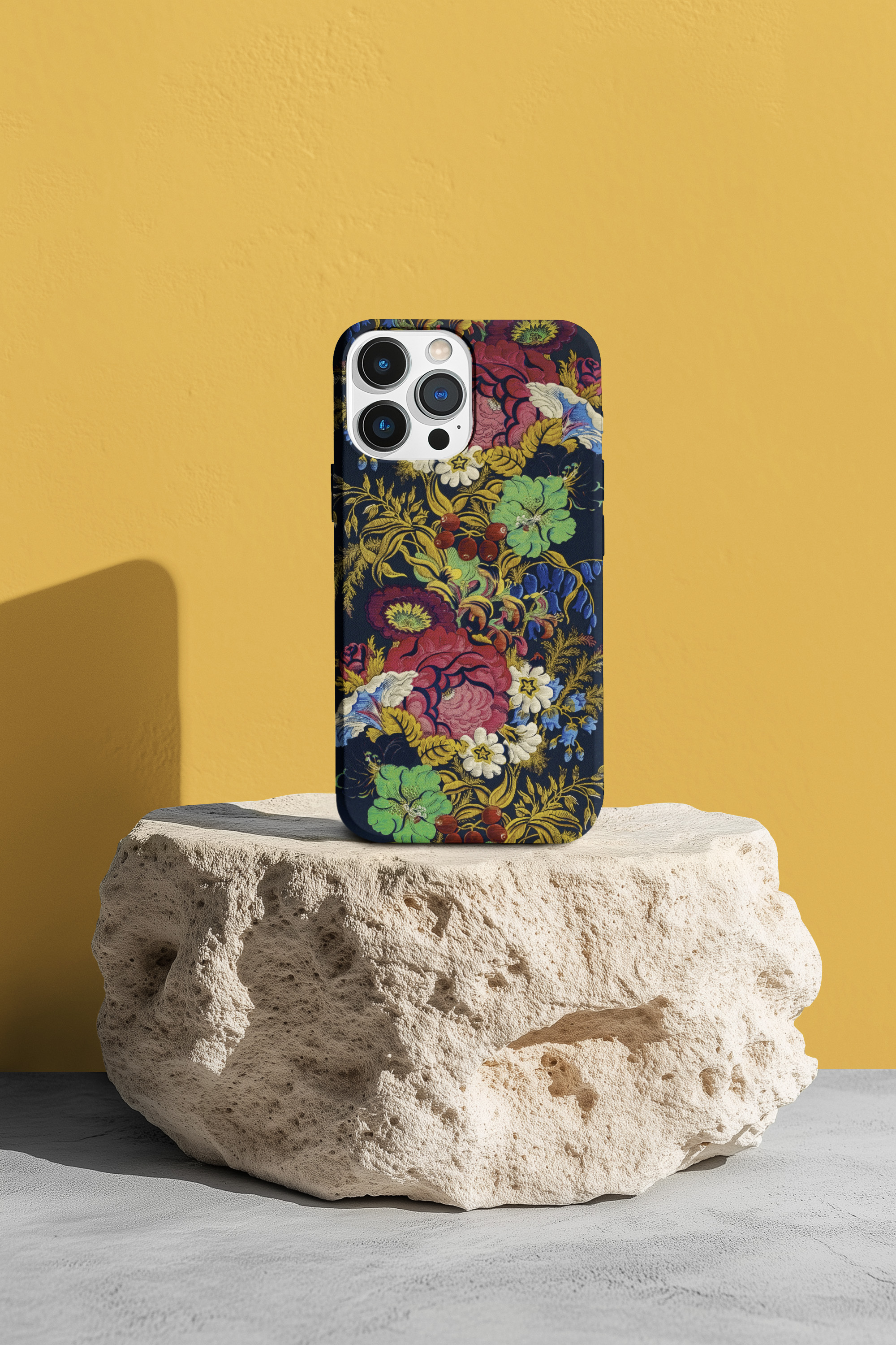 Elegant Nocturne Bloom Crimson Florals Tough Phone Case product thumbnail image