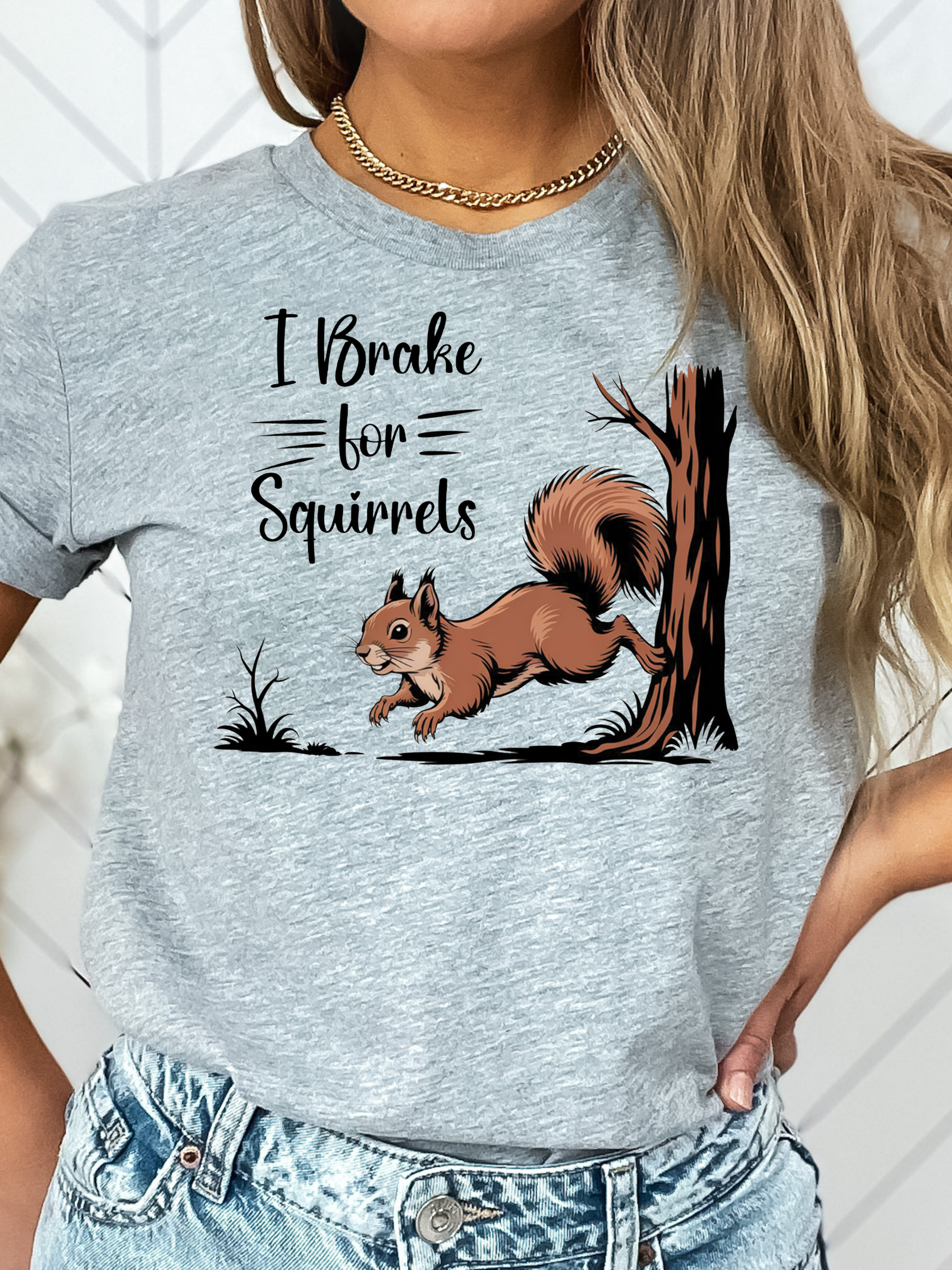 I Brake for Squirrels T-Shirt, Funny Nature Shirt, Animal Lover Tee, Wildlife Rescue I Brake for Squirrels T-Shirt, Funny Nature Shirt, Animal Lover Tee, Wildlife Rescue