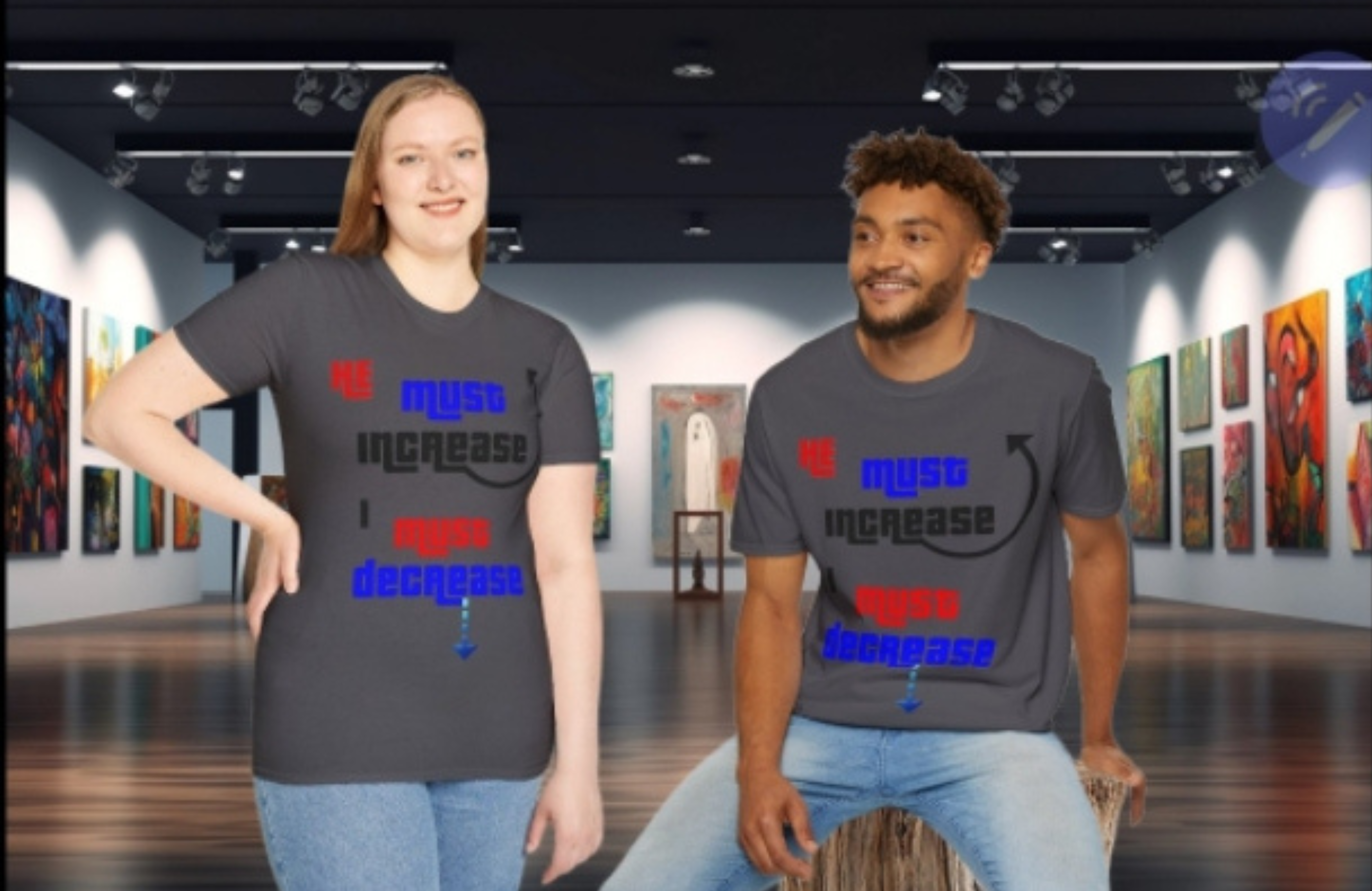 HE Must Increase Unisex Softstyle T-Shirt For Believers Of The Way product thumbnail image HE Must Increase Unisex Softstyle T-Shirt For Believers Of The Way product thumbnail image