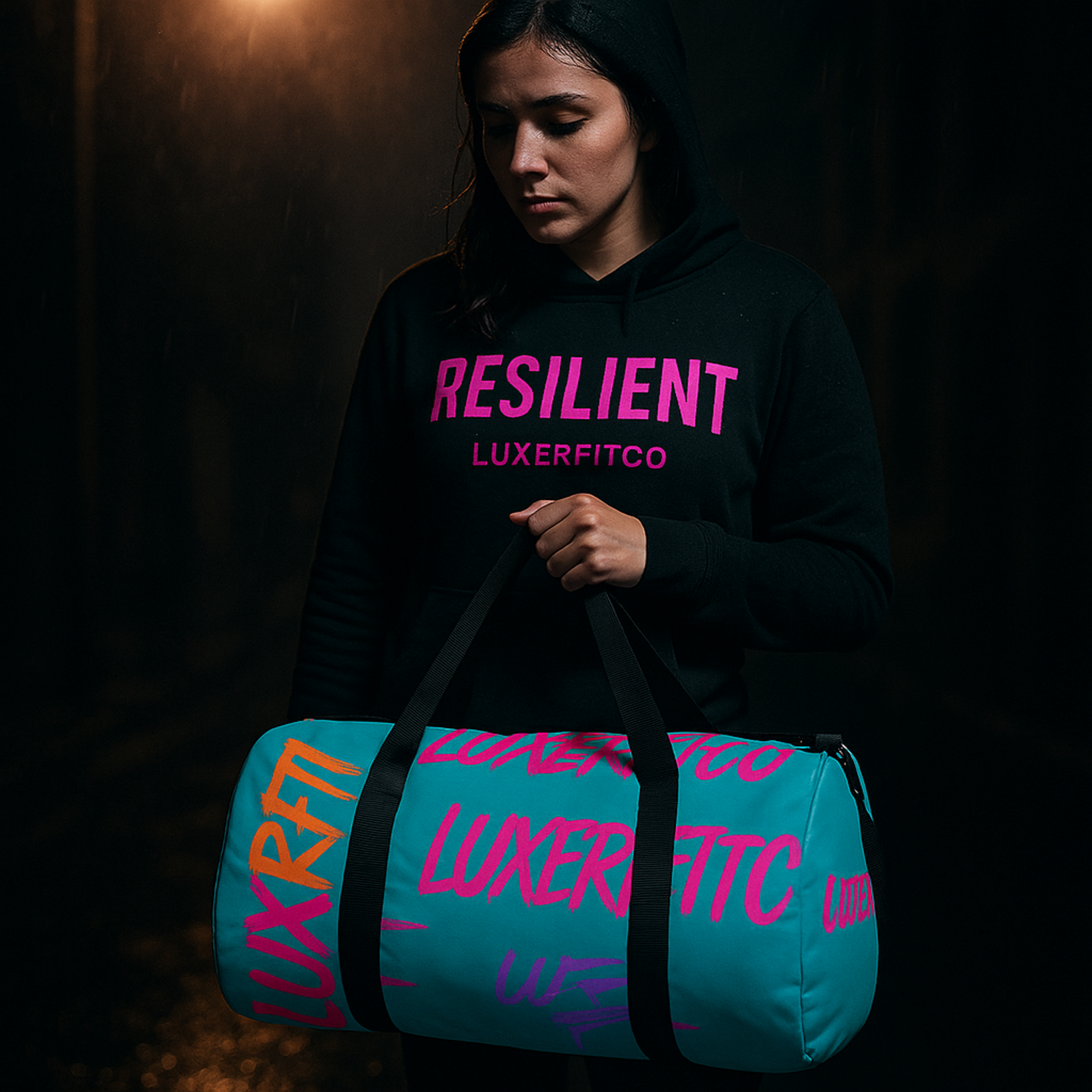 LIMITED TIME ONLY Turquoise Graffiti Duffel Bag product thumbnail image LIMITED TIME ONLY Turquoise Graffiti Duffel Bag product thumbnail image