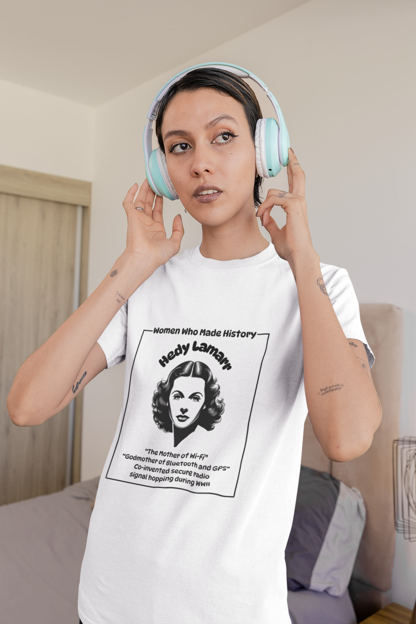 Empowered Women Hedy Lamarr Tee, Feminist T-Shirt, Women's Rights Apparel, Historical Women Shirt, Women Empowerment Gift product thumbnail image Empowered Women Hedy Lamarr Tee, Feminist T-Shirt, Women's Rights Apparel, Historical Women Shirt, Women Empowerment Gift product thumbnail image