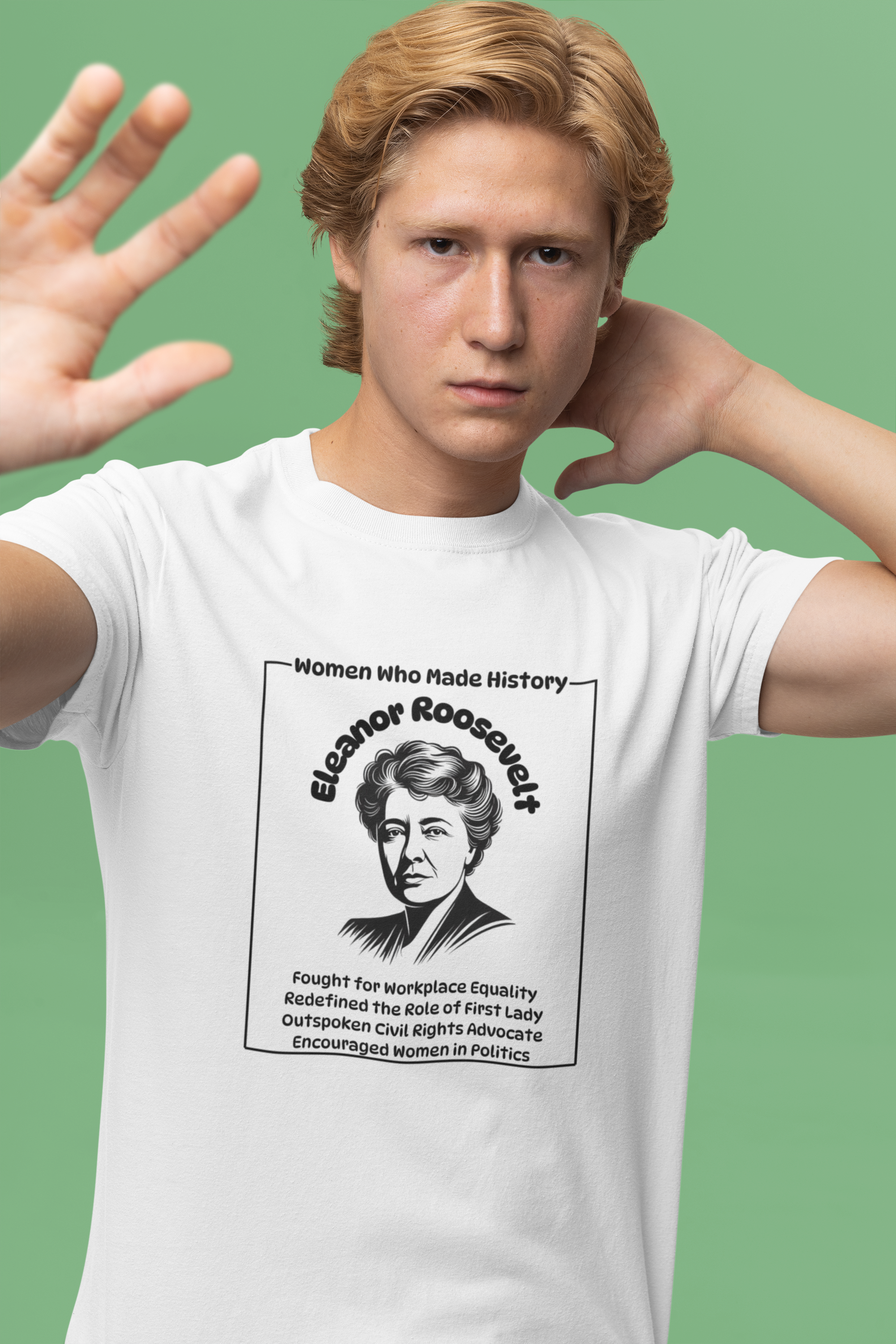 Empowered Women Eleanor Roosevelt Tee, Feminist T-Shirt, Women's Rights Apparel, Historical Women Shirt, Women Empowerment Gift product thumbnail image Empowered Women Eleanor Roosevelt Tee, Feminist T-Shirt, Women's Rights Apparel, Historical Women Shirt, Women Empowerment Gift product thumbnail image