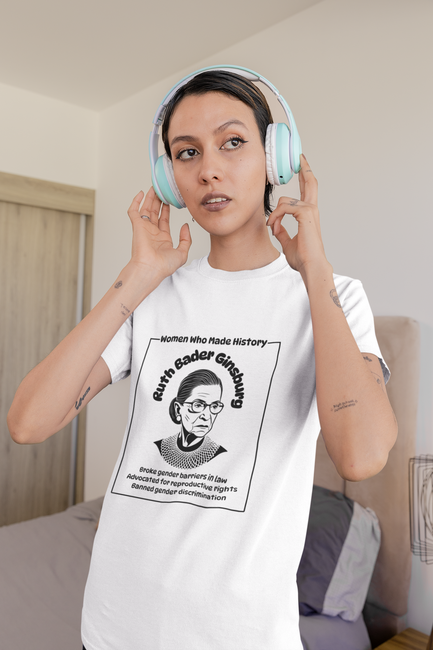 Empowered Women RBG Tee, Feminist T-Shirt, Women's Rights Apparel, Historical Women Shirt, Women Empowerment Gift product thumbnail image Empowered Women RBG Tee, Feminist T-Shirt, Women's Rights Apparel, Historical Women Shirt, Women Empowerment Gift product thumbnail image
