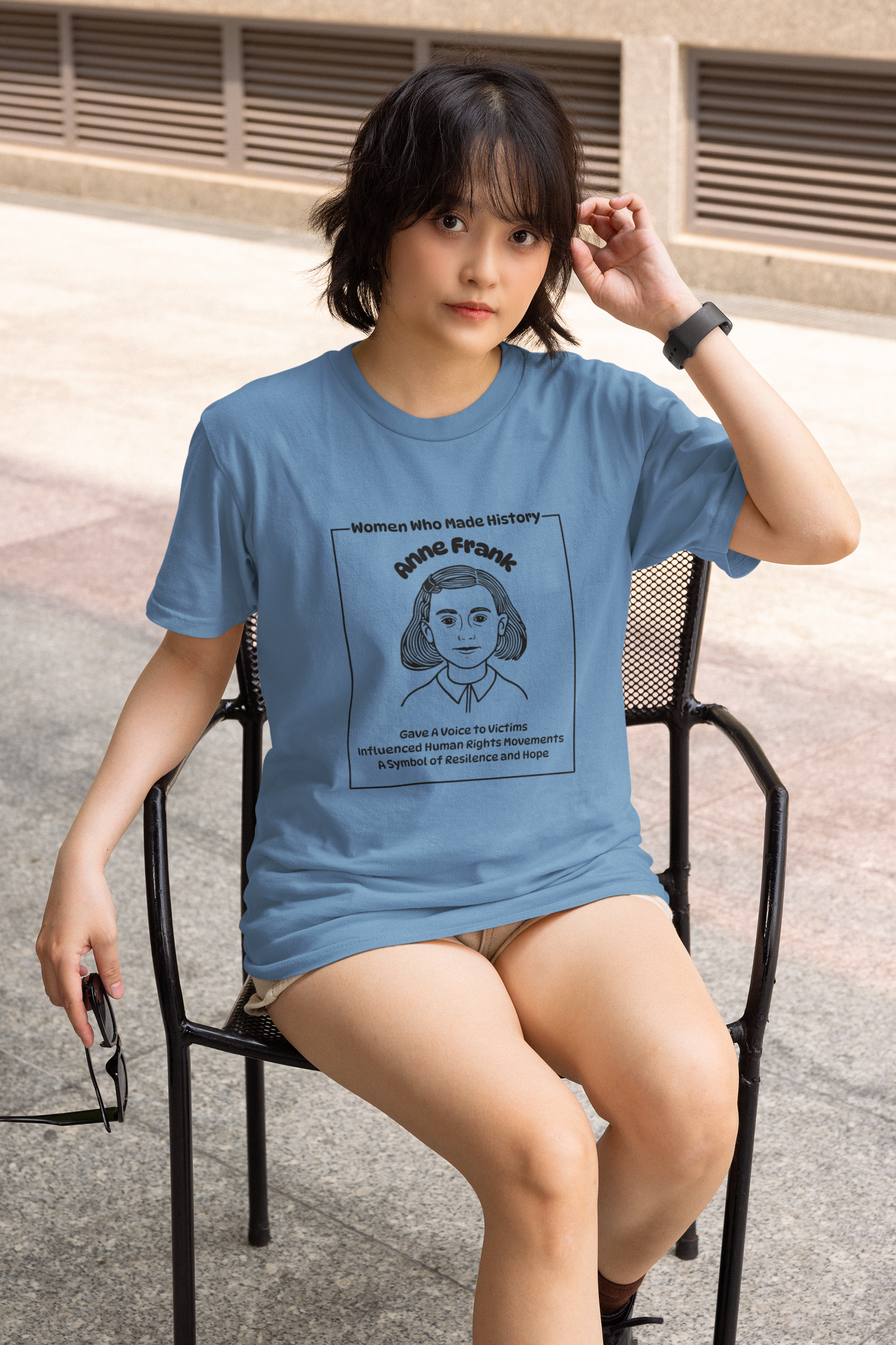 Empowered Women Anne Frank Tee, Feminist T-Shirt, Women's Rights Apparel, Historical Women Shirt, Women Empowerment Gift product thumbnail image Empowered Women Anne Frank Tee, Feminist T-Shirt, Women's Rights Apparel, Historical Women Shirt, Women Empowerment Gift product thumbnail image