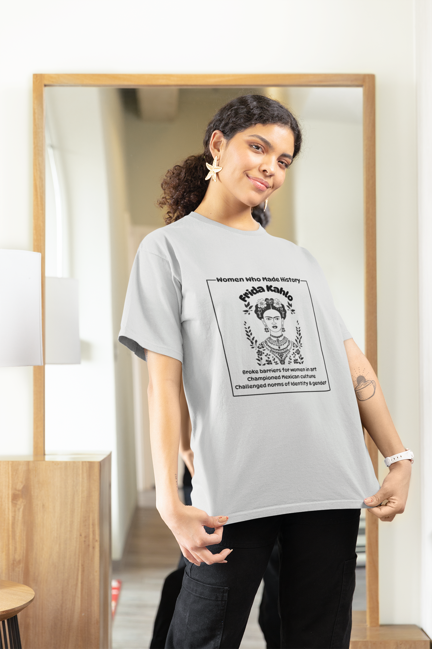 Empowered Women Frida Kahlo Tee, Feminist T-Shirt, Women's Rights Apparel, Historical Women Shirt, Women Empowerment Gift product thumbnail image Empowered Women Frida Kahlo Tee, Feminist T-Shirt, Women's Rights Apparel, Historical Women Shirt, Women Empowerment Gift product thumbnail image