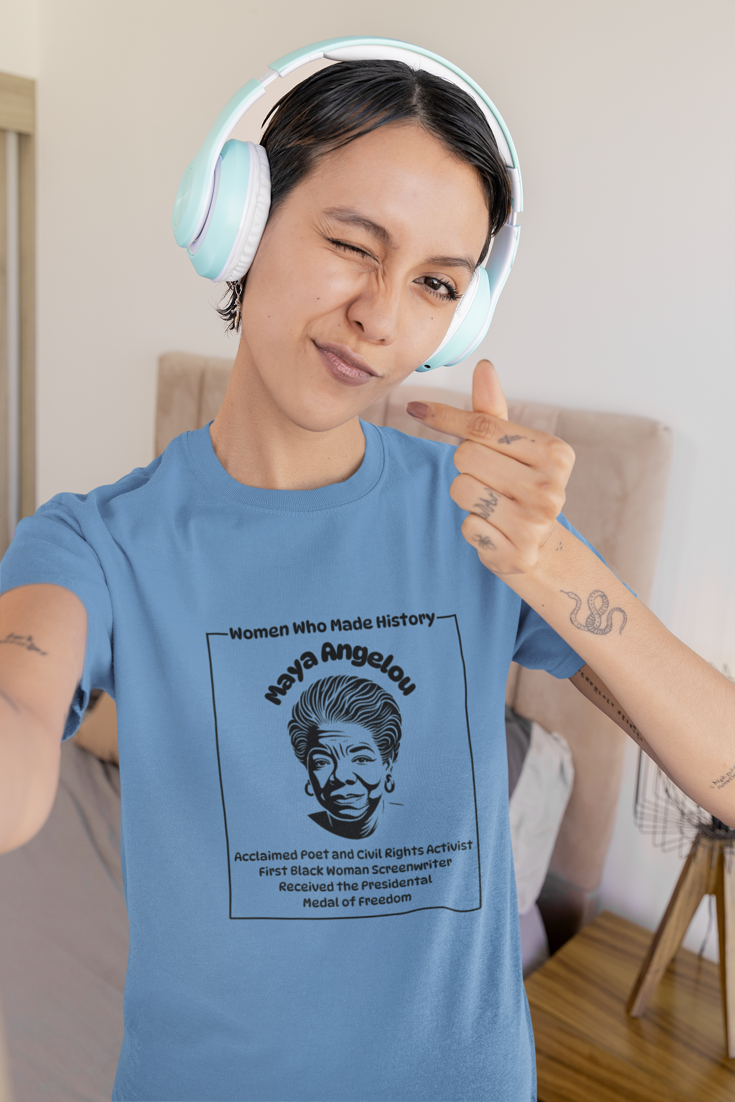 Empowered Women Maya Angelou Tee, Feminist T-Shirt, Women's Rights Apparel, Historical Women Shirt, Women Empowerment Gift product thumbnail image Empowered Women Maya Angelou Tee, Feminist T-Shirt, Women's Rights Apparel, Historical Women Shirt, Women Empowerment Gift product thumbnail image