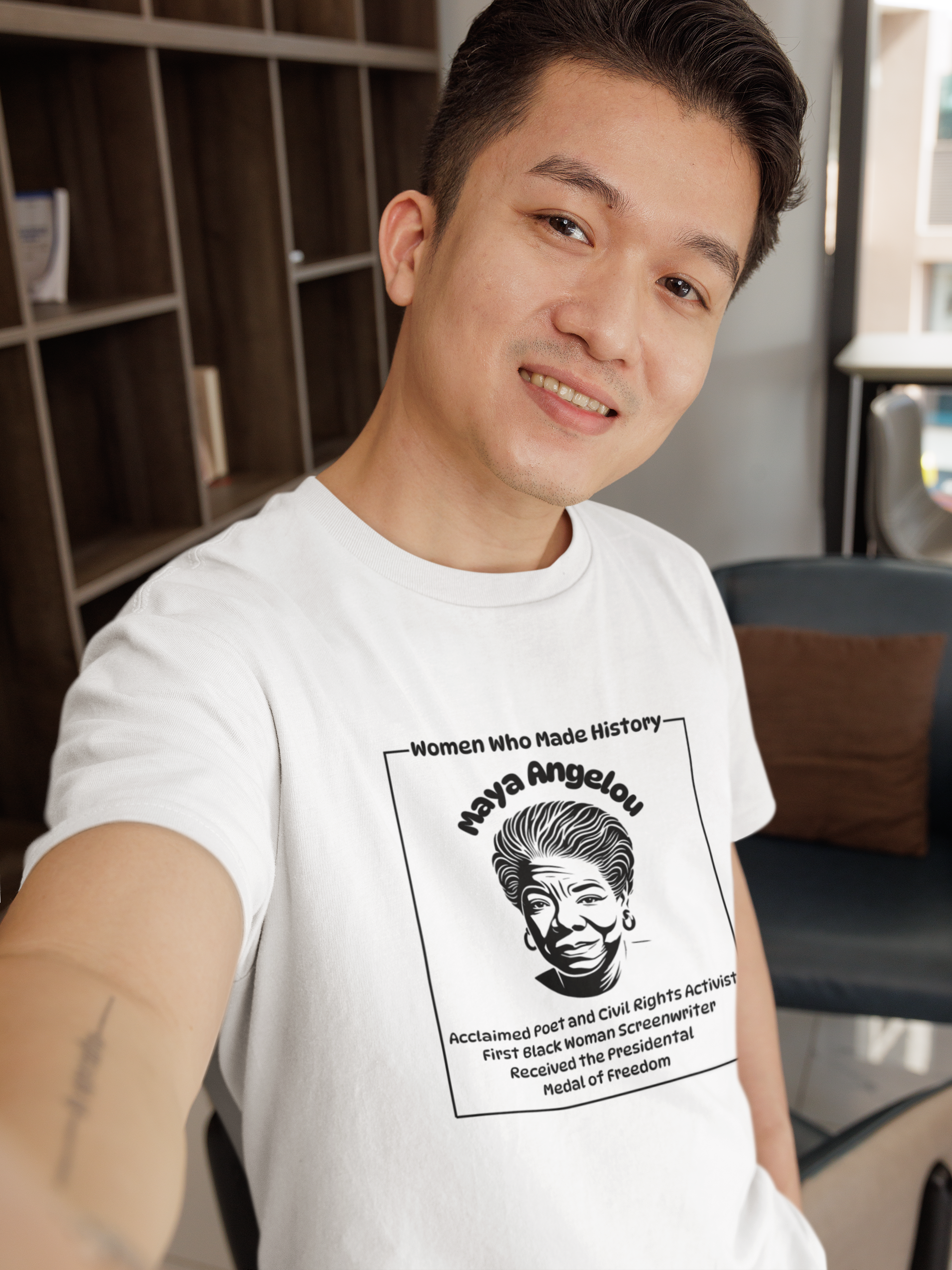 Empowered Women Maya Angelou Tee, Feminist T-Shirt, Women's Rights Apparel, Historical Women Shirt, Women Empowerment Gift product thumbnail image Empowered Women Maya Angelou Tee, Feminist T-Shirt, Women's Rights Apparel, Historical Women Shirt, Women Empowerment Gift product thumbnail image