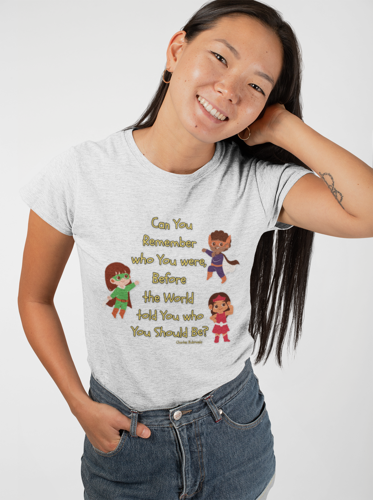 Empowering Quote Tee for Self-Discovery, Inspirational T-Shirt for Kids, Gift for Young Dreamers, Motivational Wear, Unisex Cotton Shirt product thumbnail image
