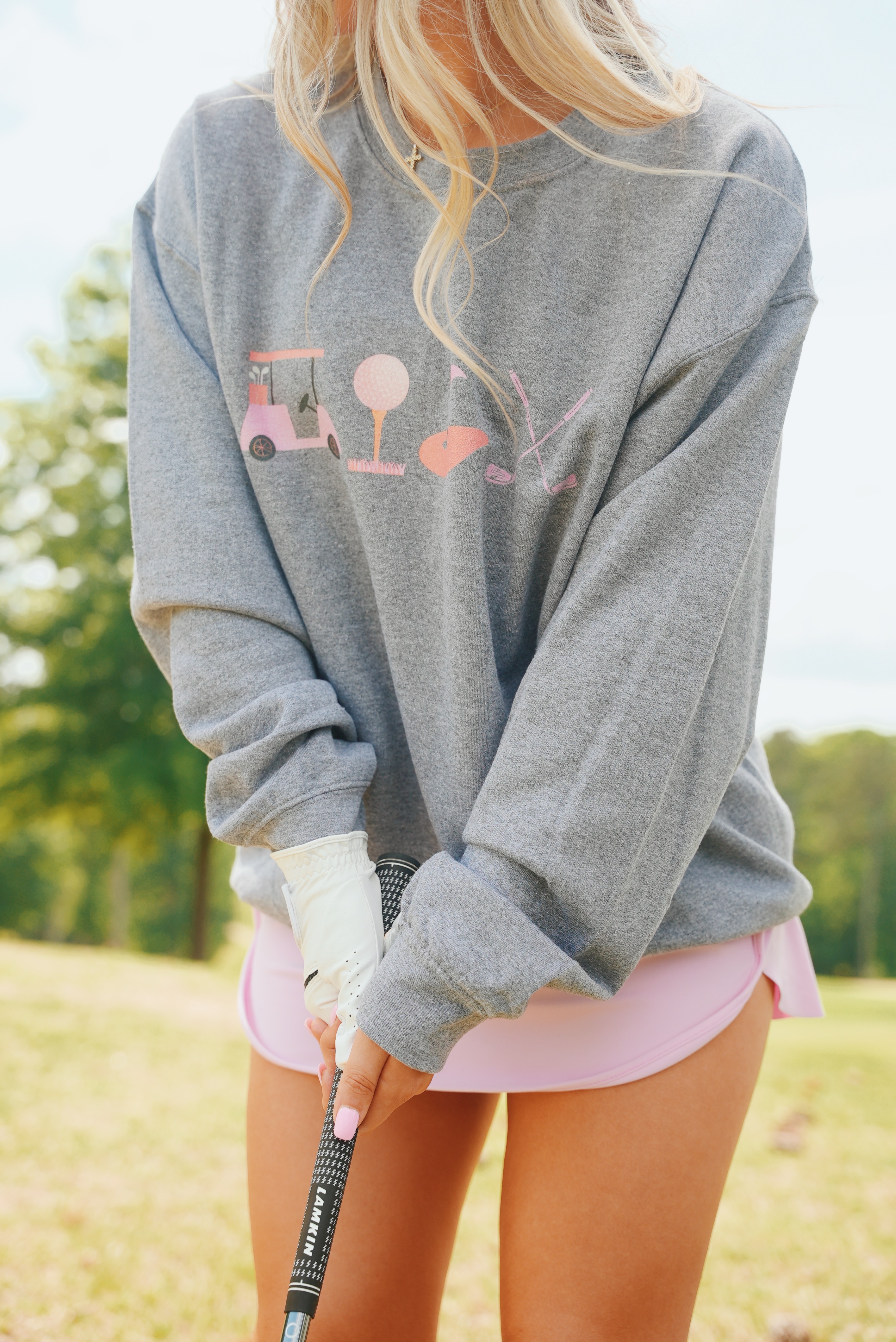 Pink Fairway Crewneck