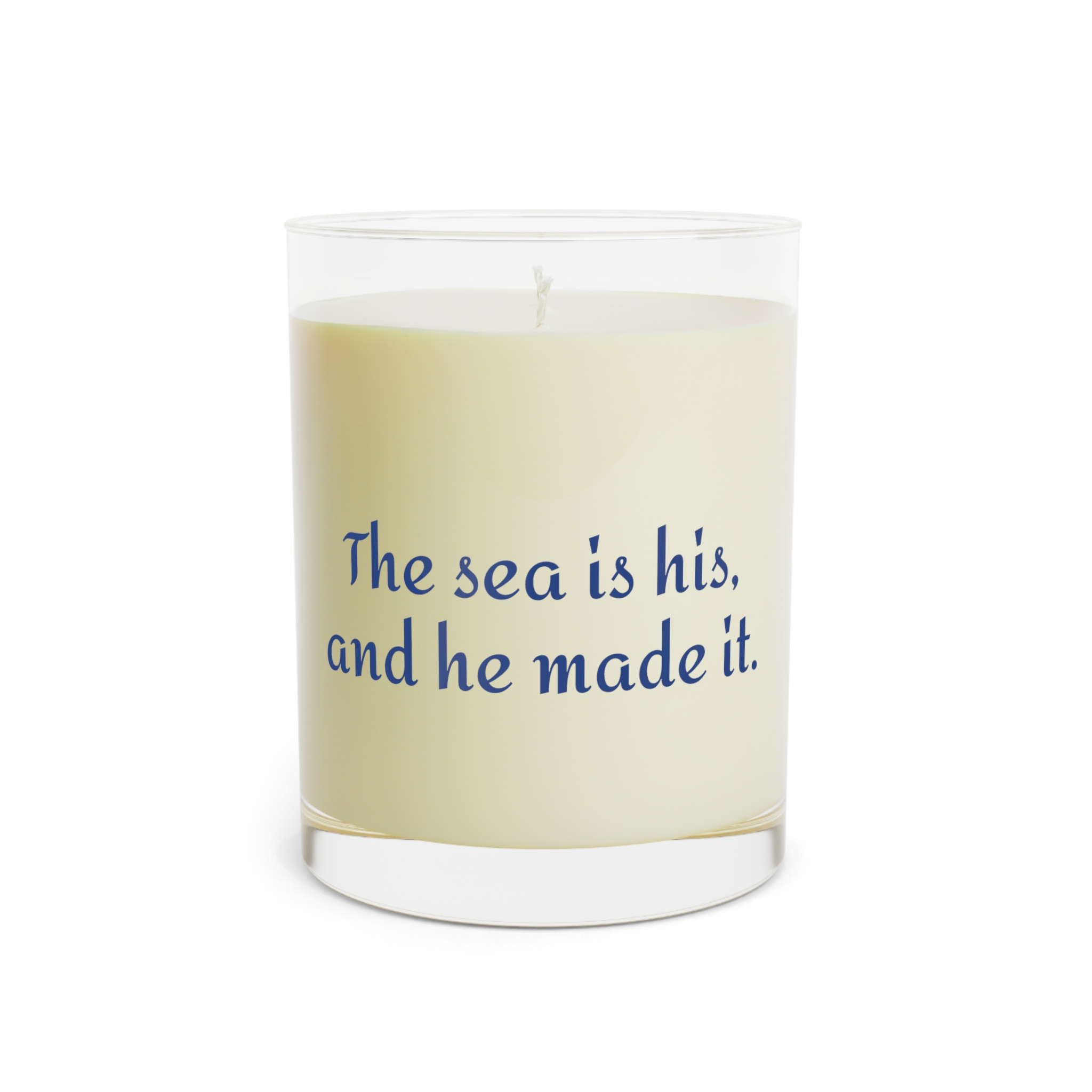 (Beach) Ocean Mist and Moss Scented Candle - 11oz Full Glass with Bible Verse product thumbnail image