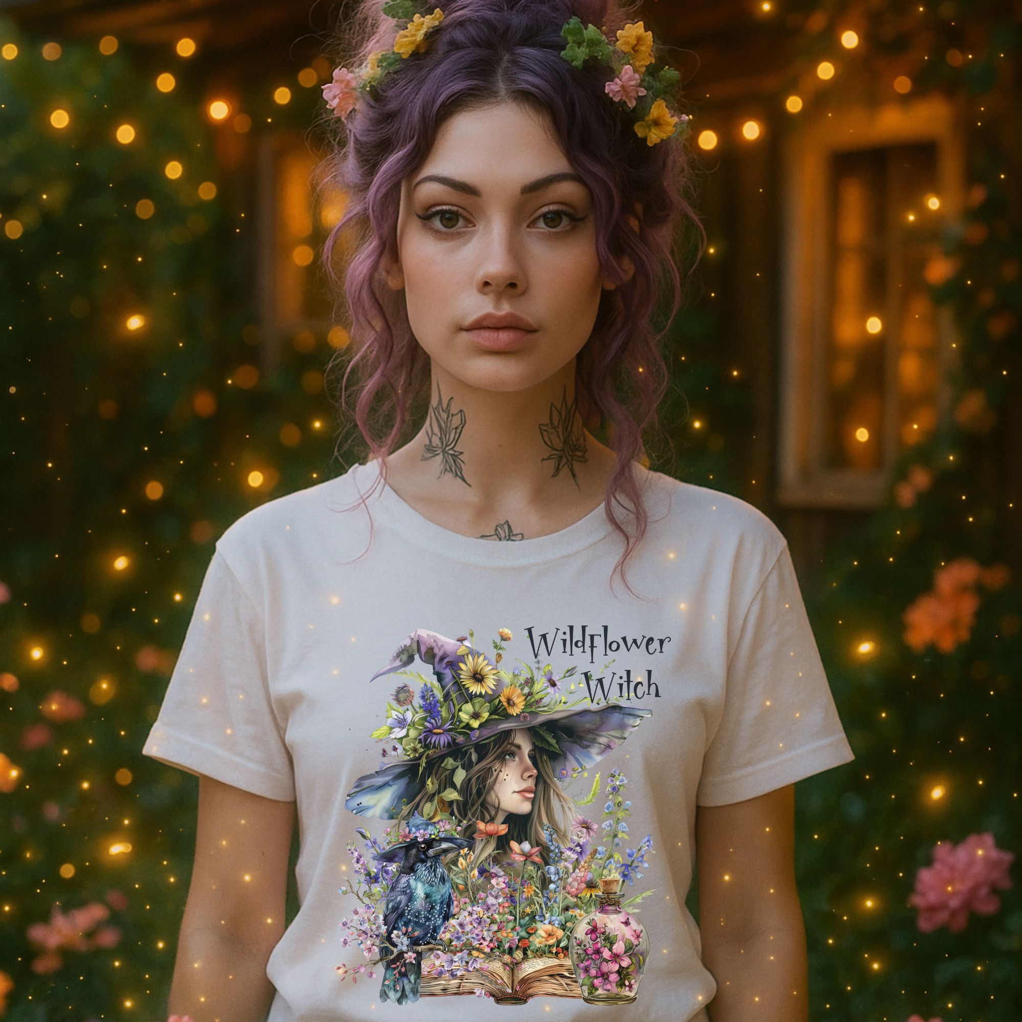Wildflower Witch T-Shirt product thumbnail image Wildflower Witch T-Shirt product thumbnail image