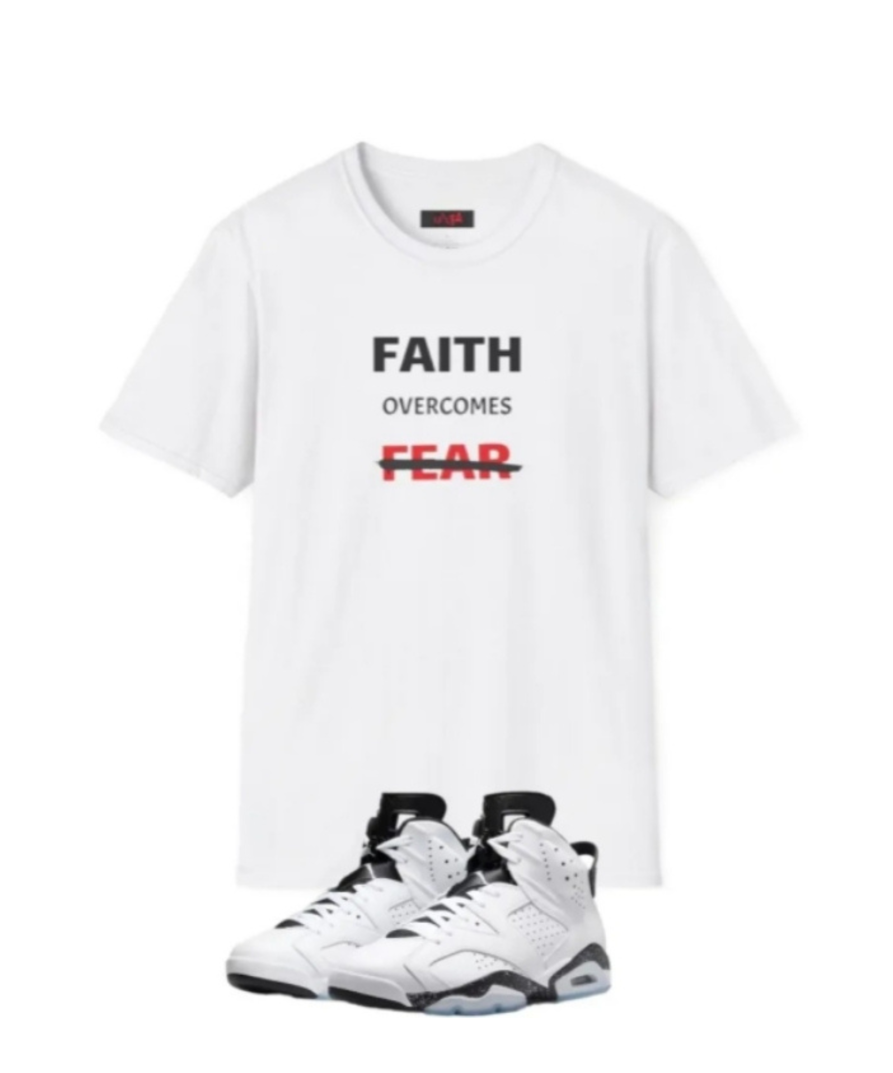 Faith Overcomes Unisex Softstyle T-Shirt product thumbnail image Faith Overcomes Unisex Softstyle T-Shirt product thumbnail image