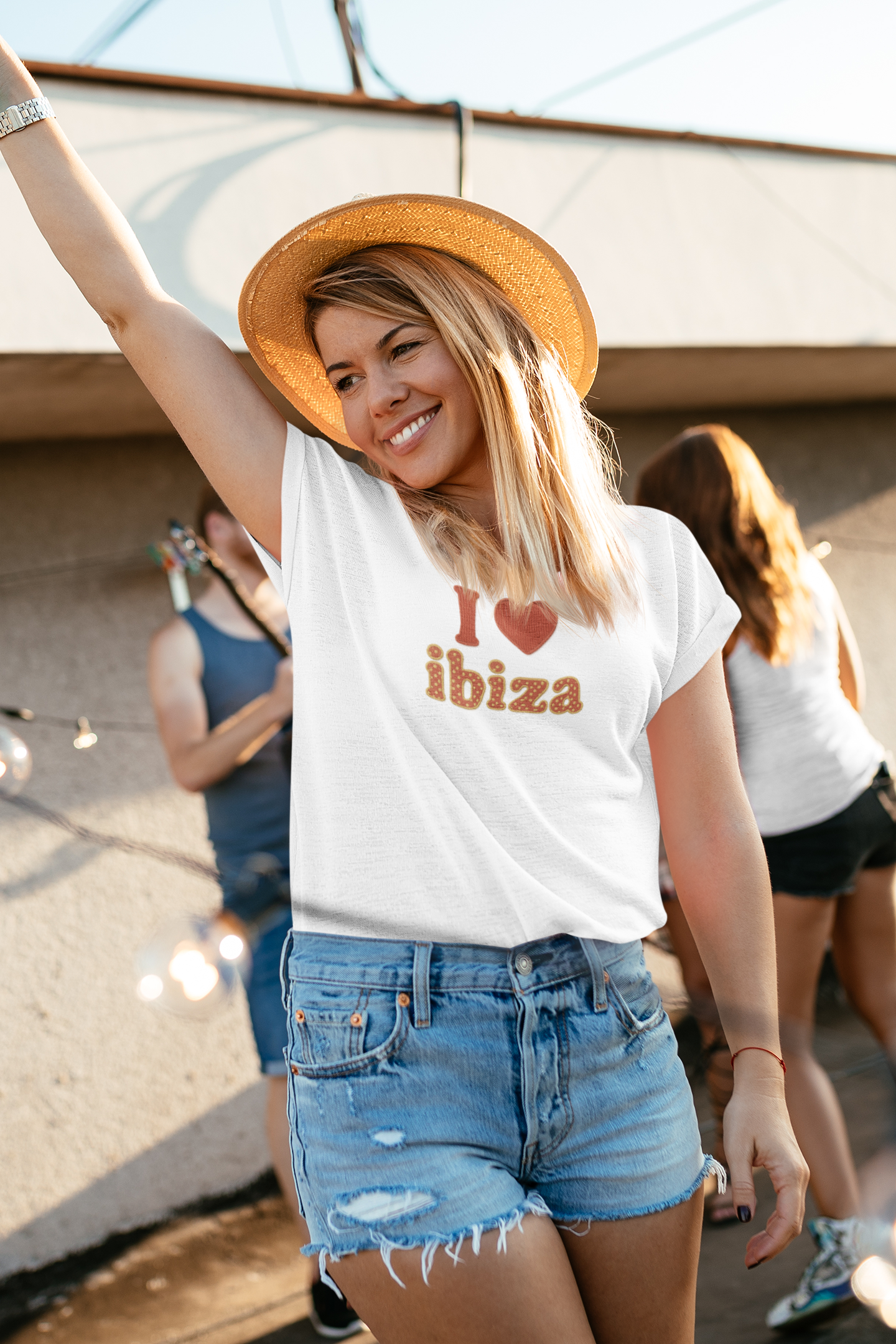I Love Ibiza T-Shirt, Unisex Jersey Tee, Retro Embroidered Look, Summer Travel Shirt product thumbnail image I Love Ibiza T-Shirt, Unisex Jersey Tee, Retro Embroidered Look, Summer Travel Shirt product thumbnail image