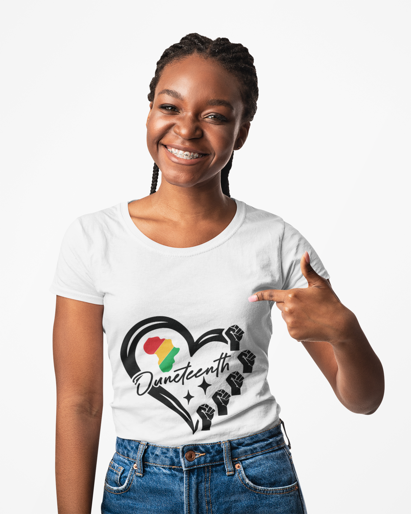 Juneteenth Heart Unisex T-Shirt product thumbnail image Juneteenth Heart Unisex T-Shirt product thumbnail image