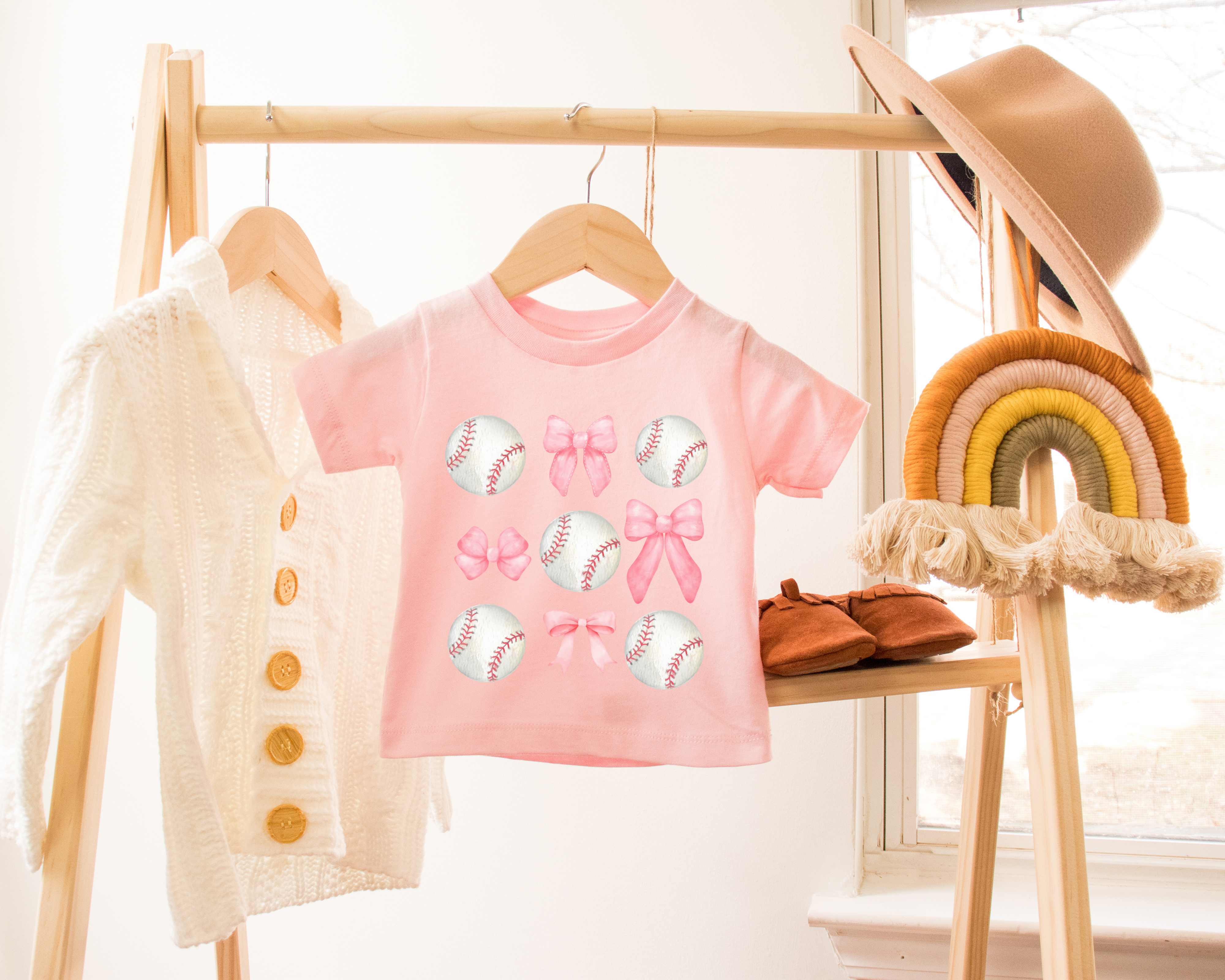 Adorable Toddler Baseball T-shirt with Pink Bow Design, Cute Gift for Little Athletes, Birthday Parties, Sports Events, Playtime product thumbnail image Adorable Toddler Baseball T-shirt with Pink Bow Design, Cute Gift for Little Athletes, Birthday Parties, Sports Events, Playtime product thumbnail image