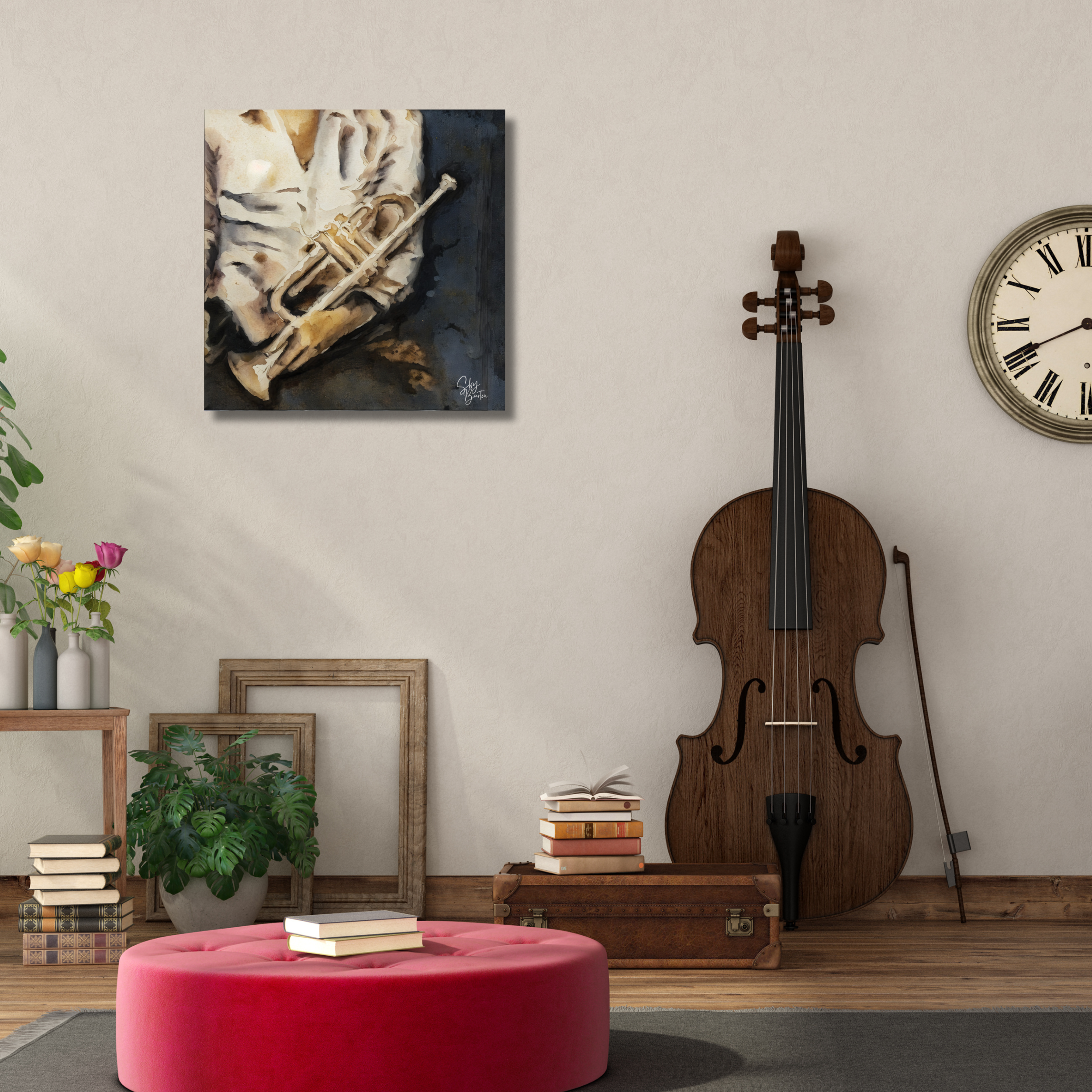 Trumpet Man from the Distortion series by Skylar Burton. Elegant Metal Art Sign - Musical Inspiration Decor, Home Wall Art, Unique Gift for Music Lovers, Perfect for Celebrations Trumpet Man from the Distortion series by Skylar Burton. Elegant Metal Art Sign - Musical Inspiration Decor, Home Wall Art, Unique Gift for Music Lovers, Perfect for Celebrations