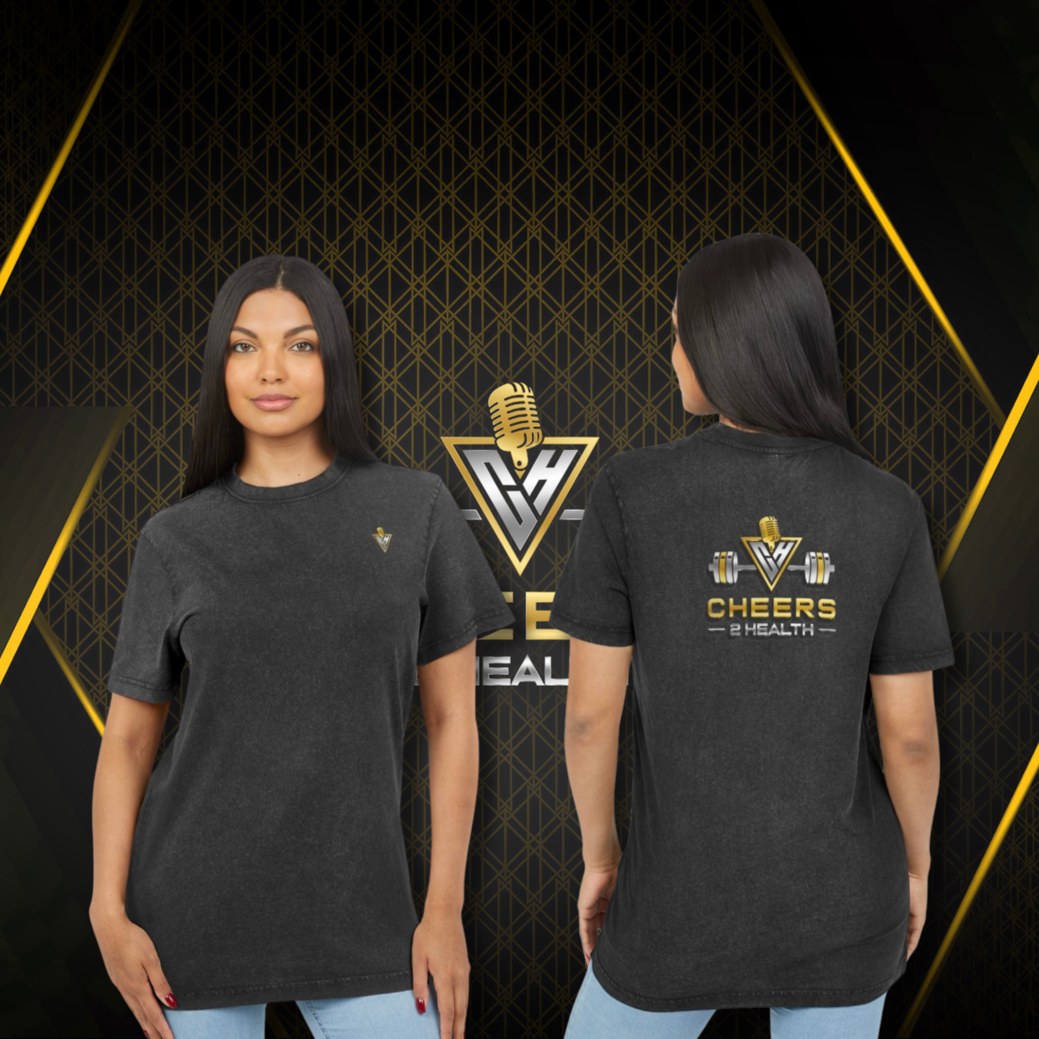 Acid Washed Tee Cheers 2 Health Shirt product thumbnail image Acid Washed Tee Cheers 2 Health Shirt product thumbnail image