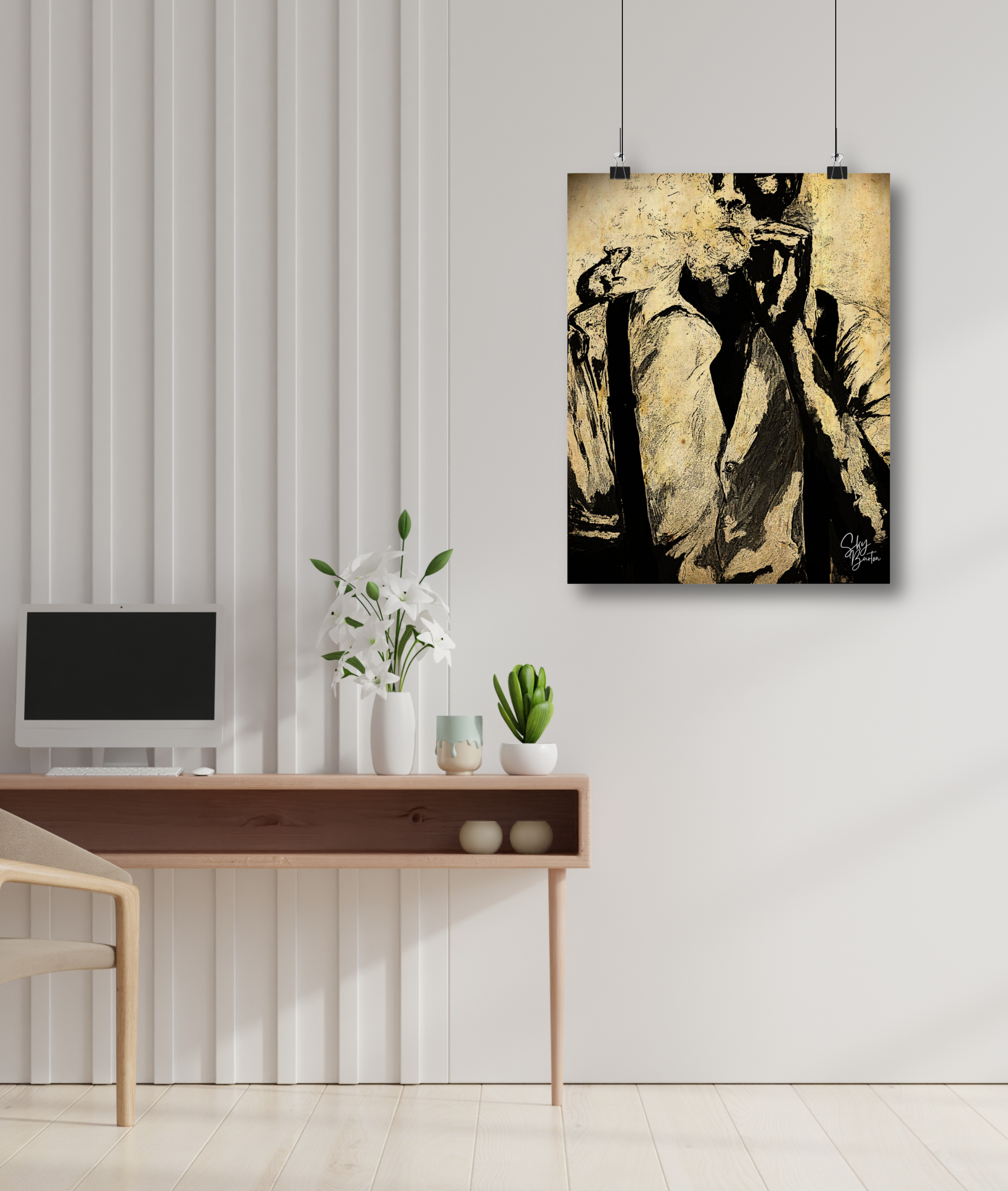 Jackson and the Rat by Skylar Burton Matte Vertical Posters Jackson and the Rat by Skylar Burton Matte Vertical Posters