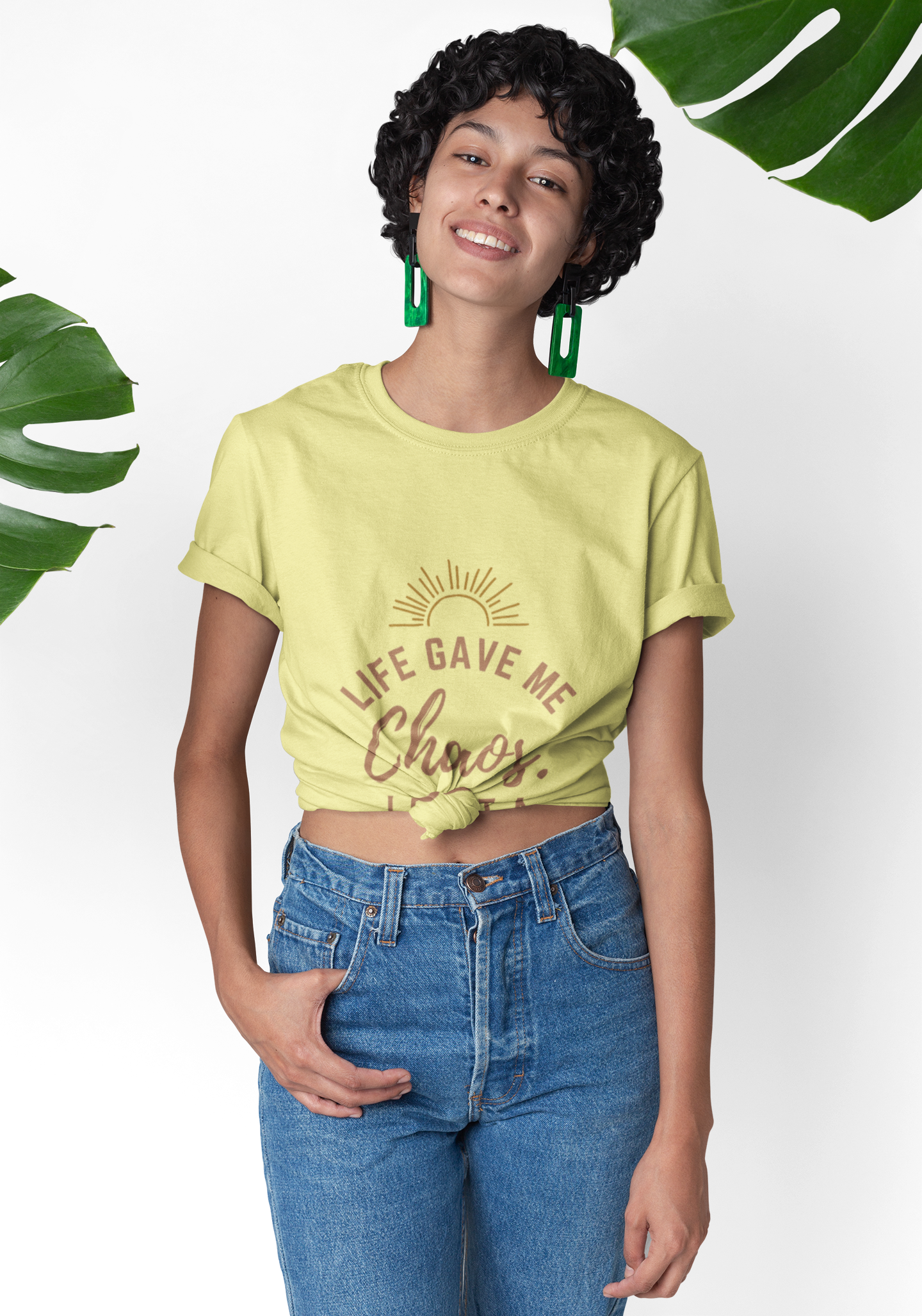 Life Gave Me Chaos T-Shirt – Funny Motivational Entrepreneur Tee – Unisex Softstyle Comfort – Inspirational Business Quote Shirt – Hustle and Humor Gift Idea product thumbnail image