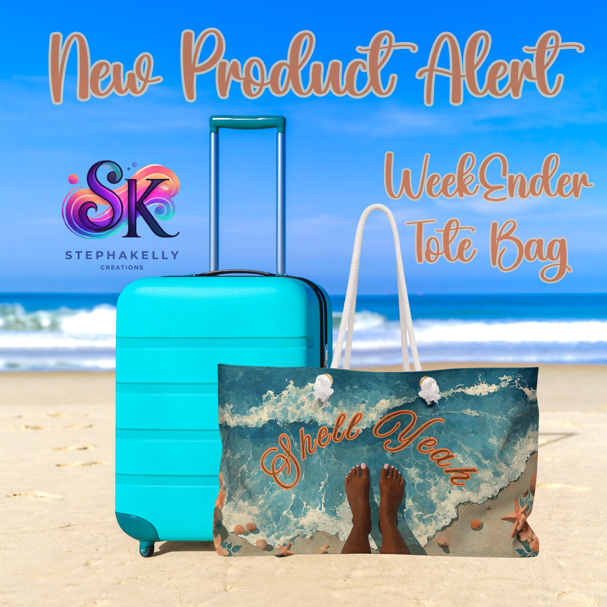 Weekender Bag - Shell Yeah Beach-Lover Tote for Spontaneous Getaways