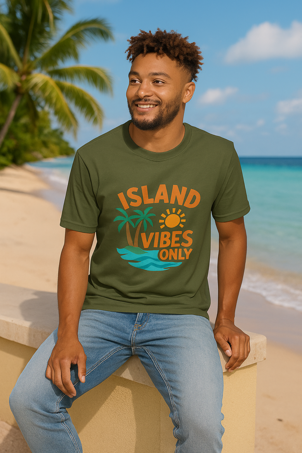 Tropical Vibes T-Shirt, Island Vibes Only Tee, Summer Beach Shirt, Vacation Outfit, Gift for Ocean Lovers product thumbnail image Tropical Vibes T-Shirt, Island Vibes Only Tee, Summer Beach Shirt, Vacation Outfit, Gift for Ocean Lovers product thumbnail image