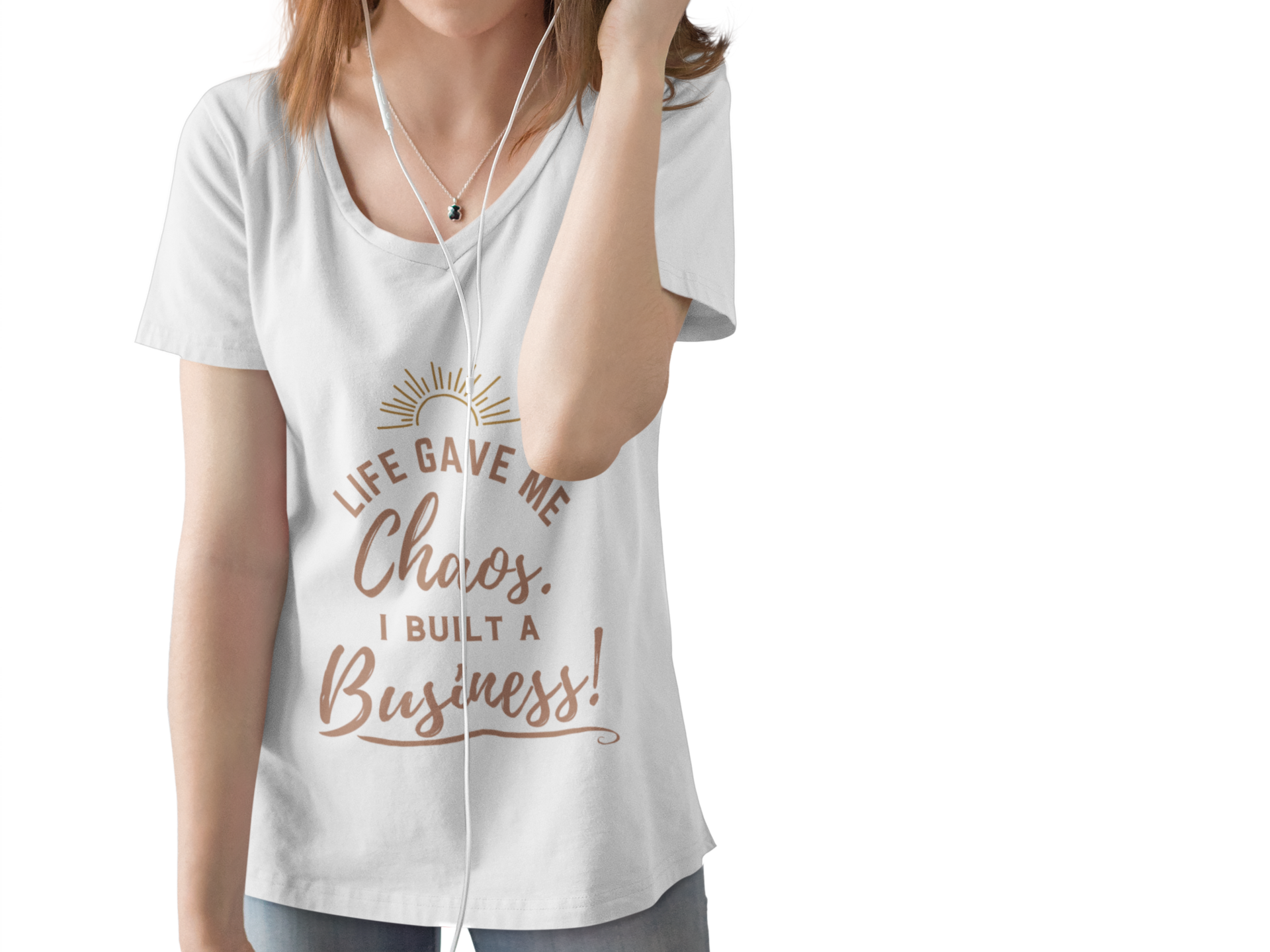 Life Gave Me Chaos T-Shirt – Funny Motivational Entrepreneur Tee – Unisex Softstyle Comfort – Inspirational Business Quote Shirt – Hustle and Humor Gift Idea product thumbnail image