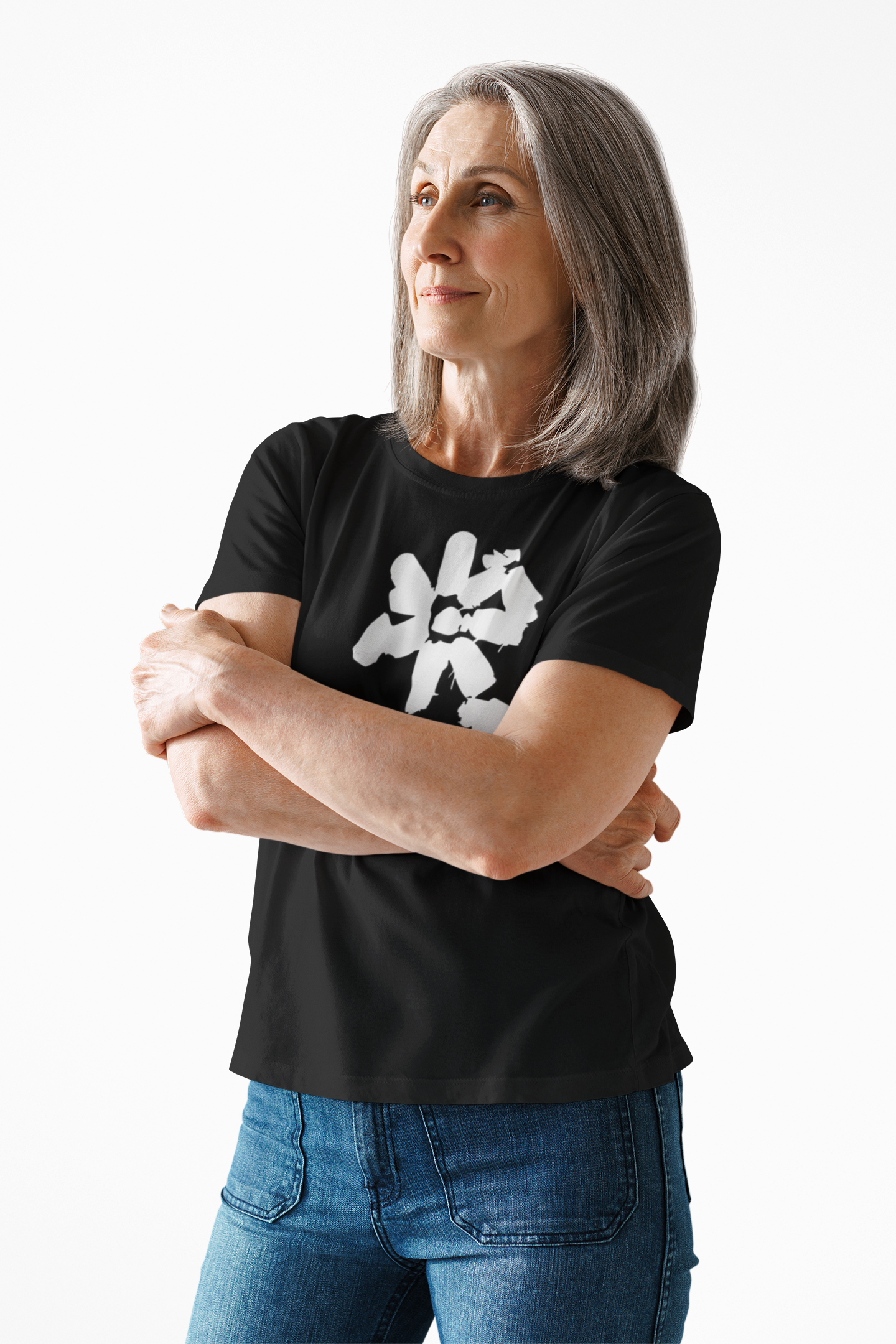 Women's Dazie White 100% Cotton Tee product thumbnail image Women's Dazie White 100% Cotton Tee product thumbnail image