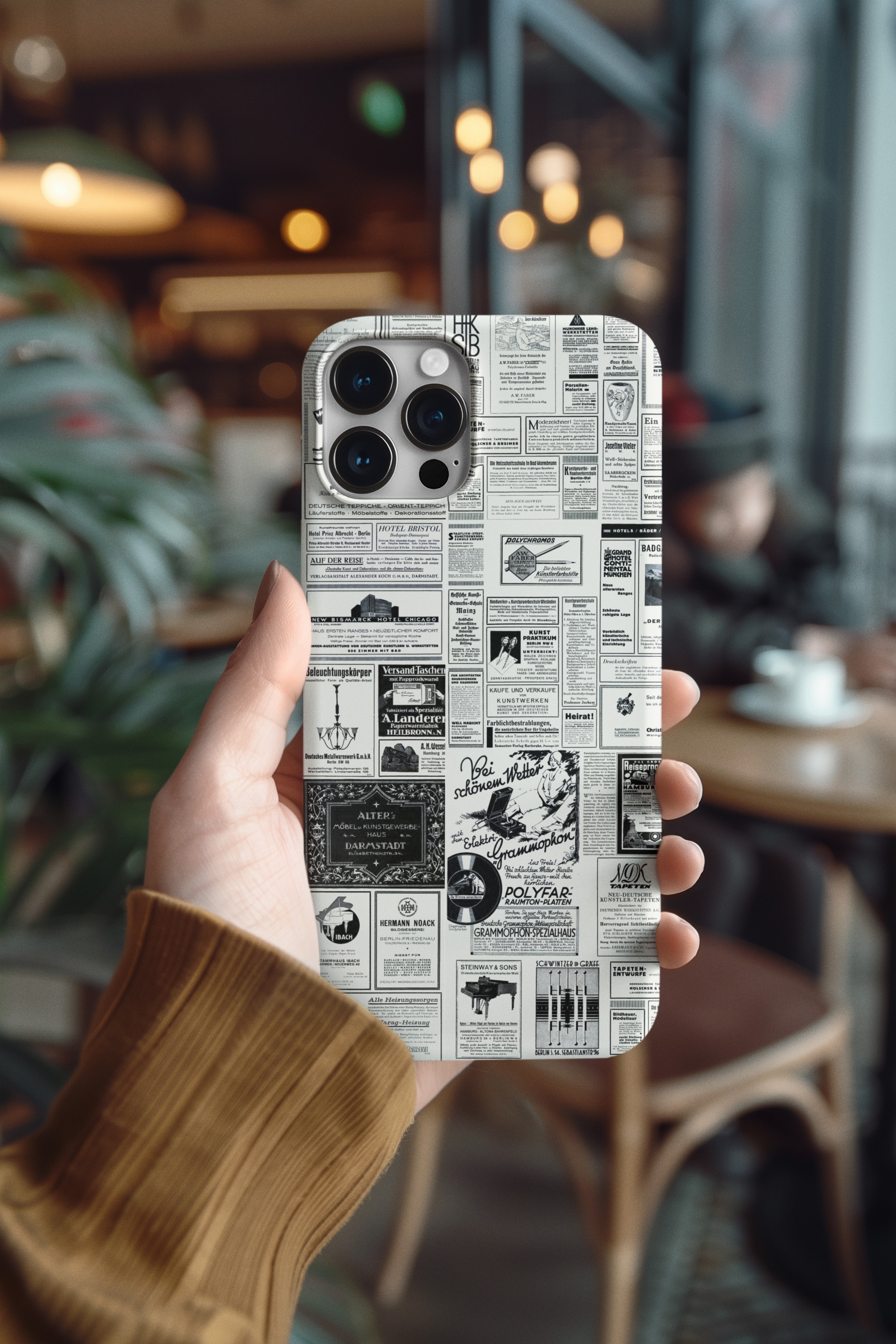 Zeitgeist Noir – Vintage Typographic Ad Collage Tough Phone Case product thumbnail image
