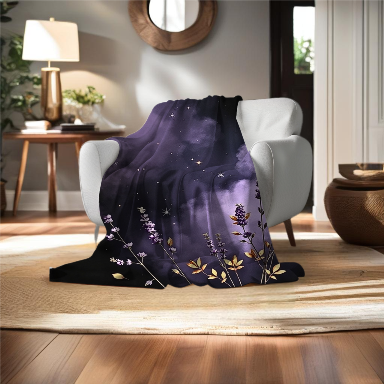  Twilight Bloom – Plush Velveteen Throw Blanket product thumbnail image