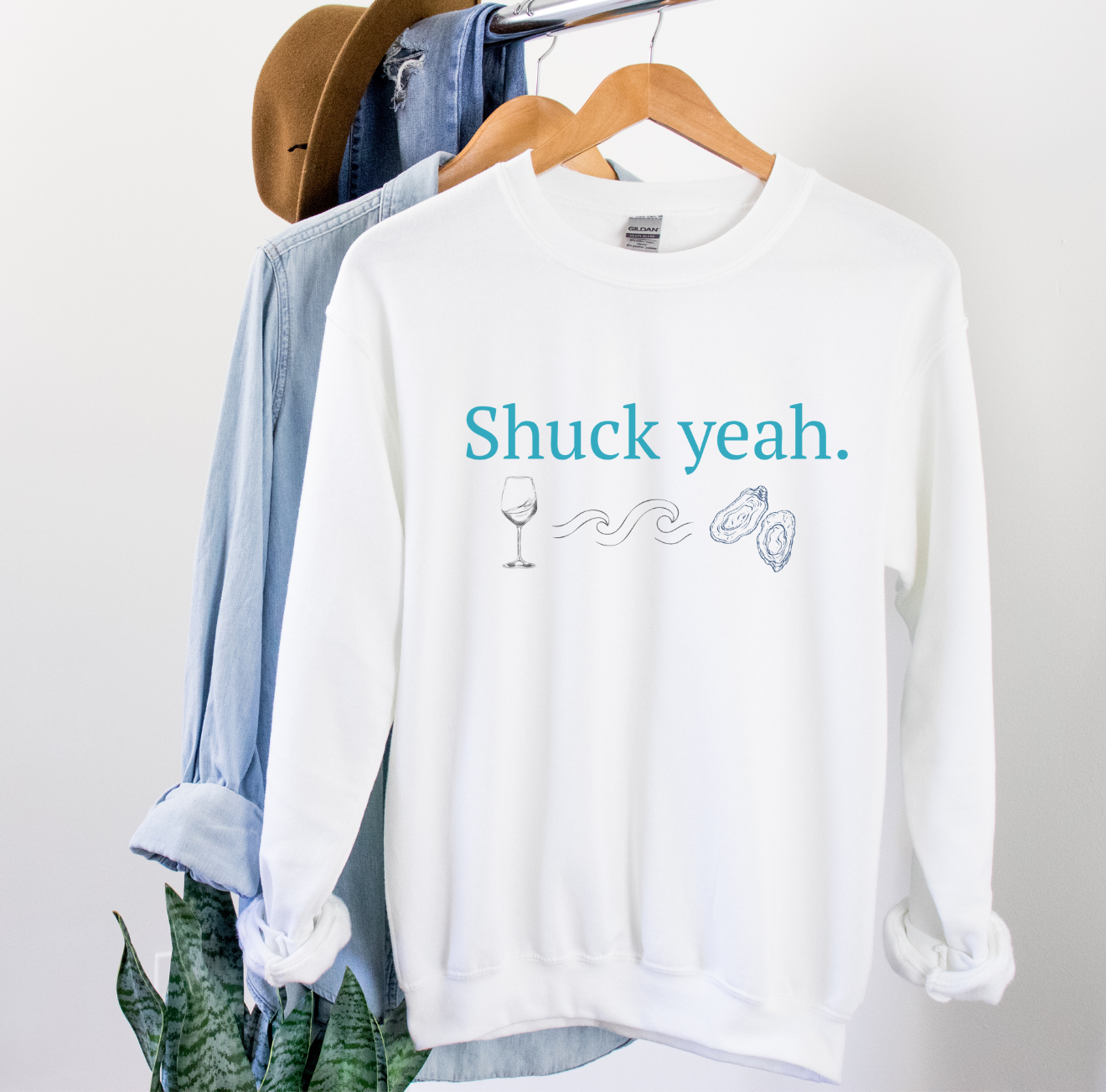 Shuck Yeah! Heavy blend crewneck sweatshirt product thumbnail image