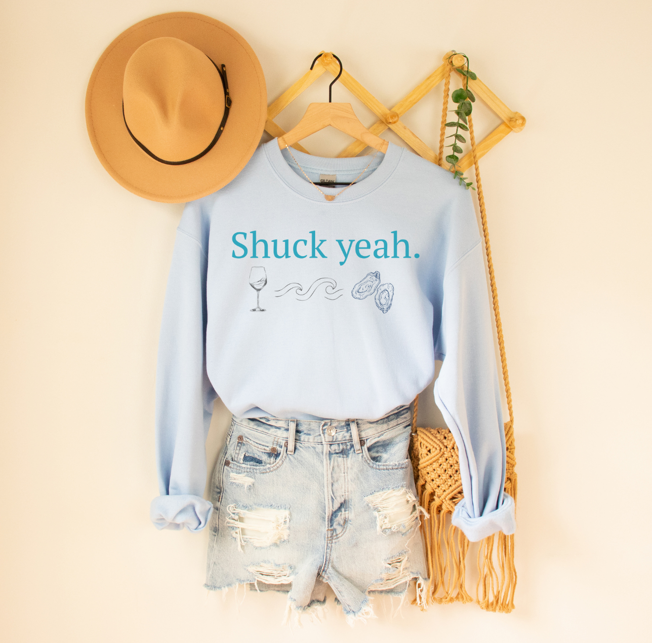 Shuck Yeah! Heavy blend crewneck sweatshirt product thumbnail image Shuck Yeah! Heavy blend crewneck sweatshirt product thumbnail image