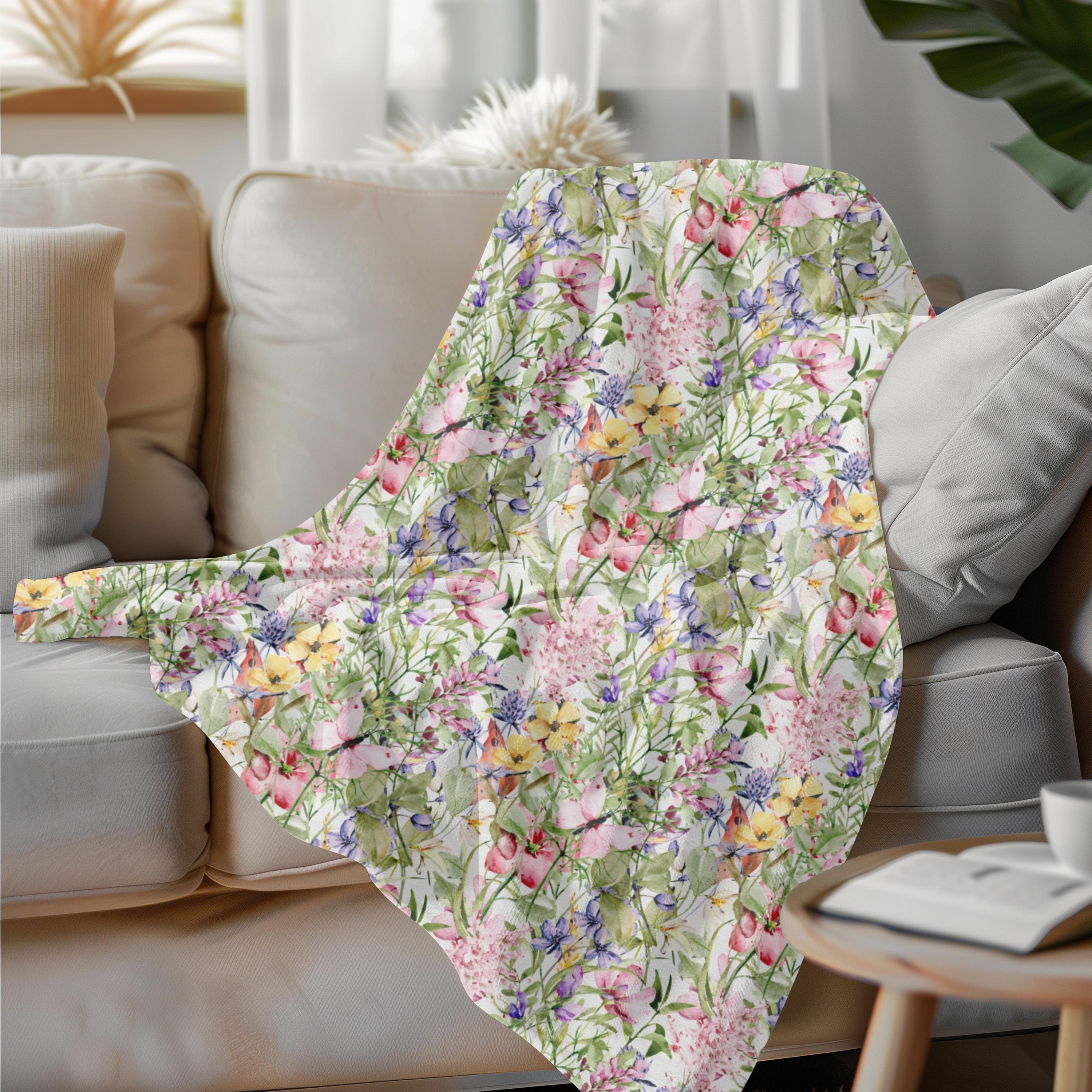 Butterfly Floral Plush Blanket product thumbnail image Butterfly Floral Plush Blanket product thumbnail image