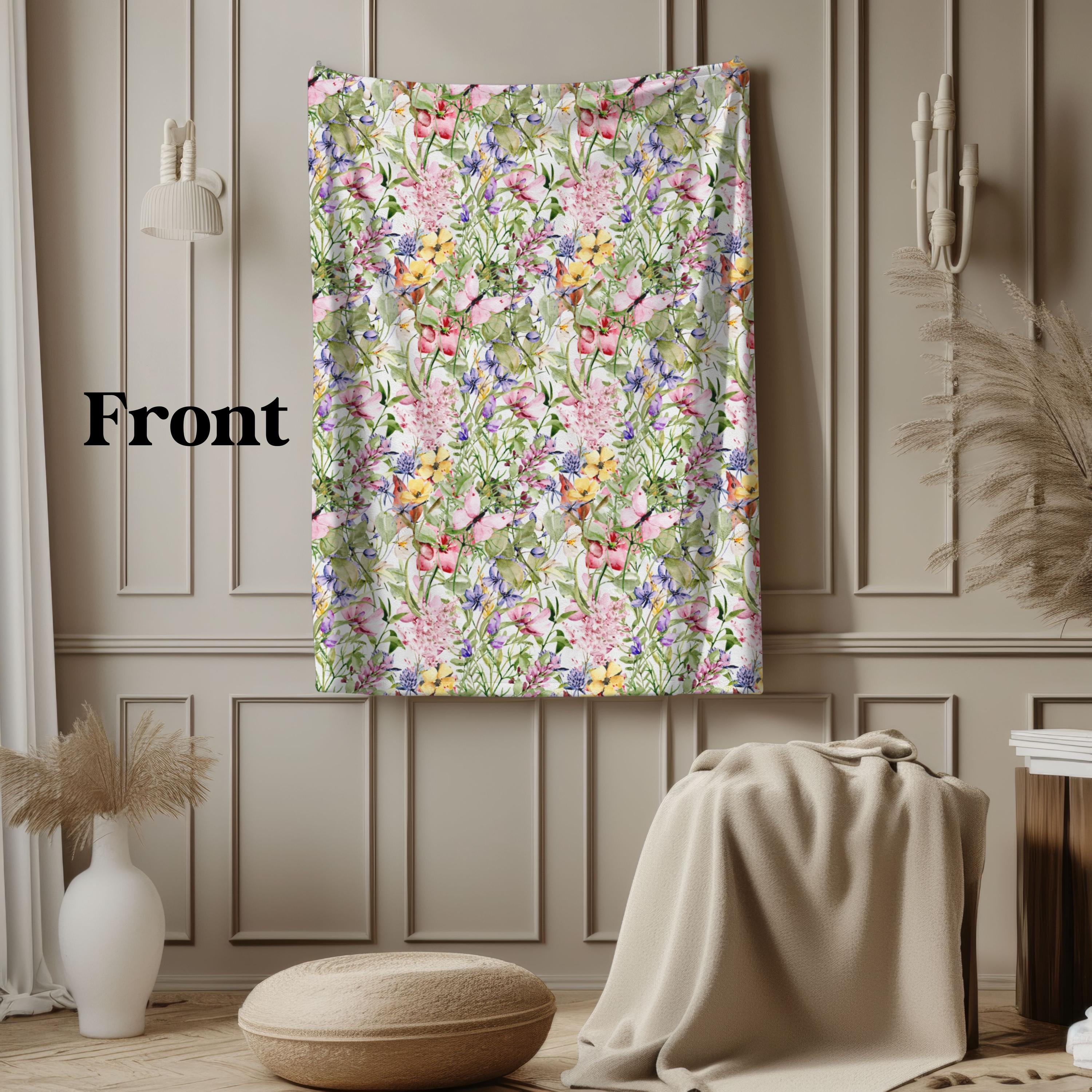 Butterfly Floral Plush Blanket product thumbnail image Butterfly Floral Plush Blanket product thumbnail image