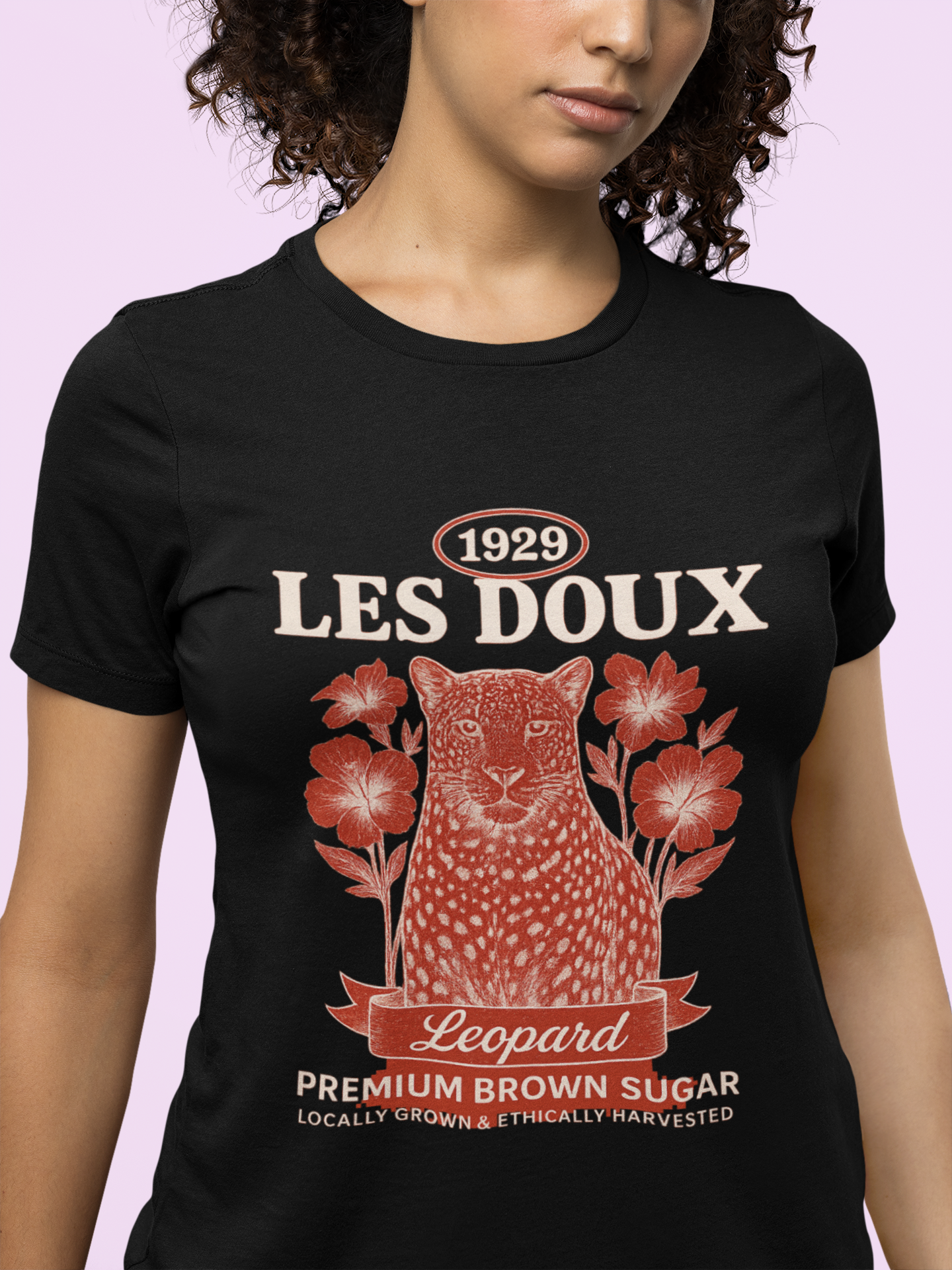 Vintage Leopard Graphic Tee, Les Doux 1929 Urban Streetwear, Bold Animal Print T-Shirt, Retro Top, Casual Art-Inspired Fashion Vintage Leopard Graphic Tee, Les Doux 1929 Urban Streetwear, Bold Animal Print T-Shirt, Retro Top, Casual Art-Inspired Fashion