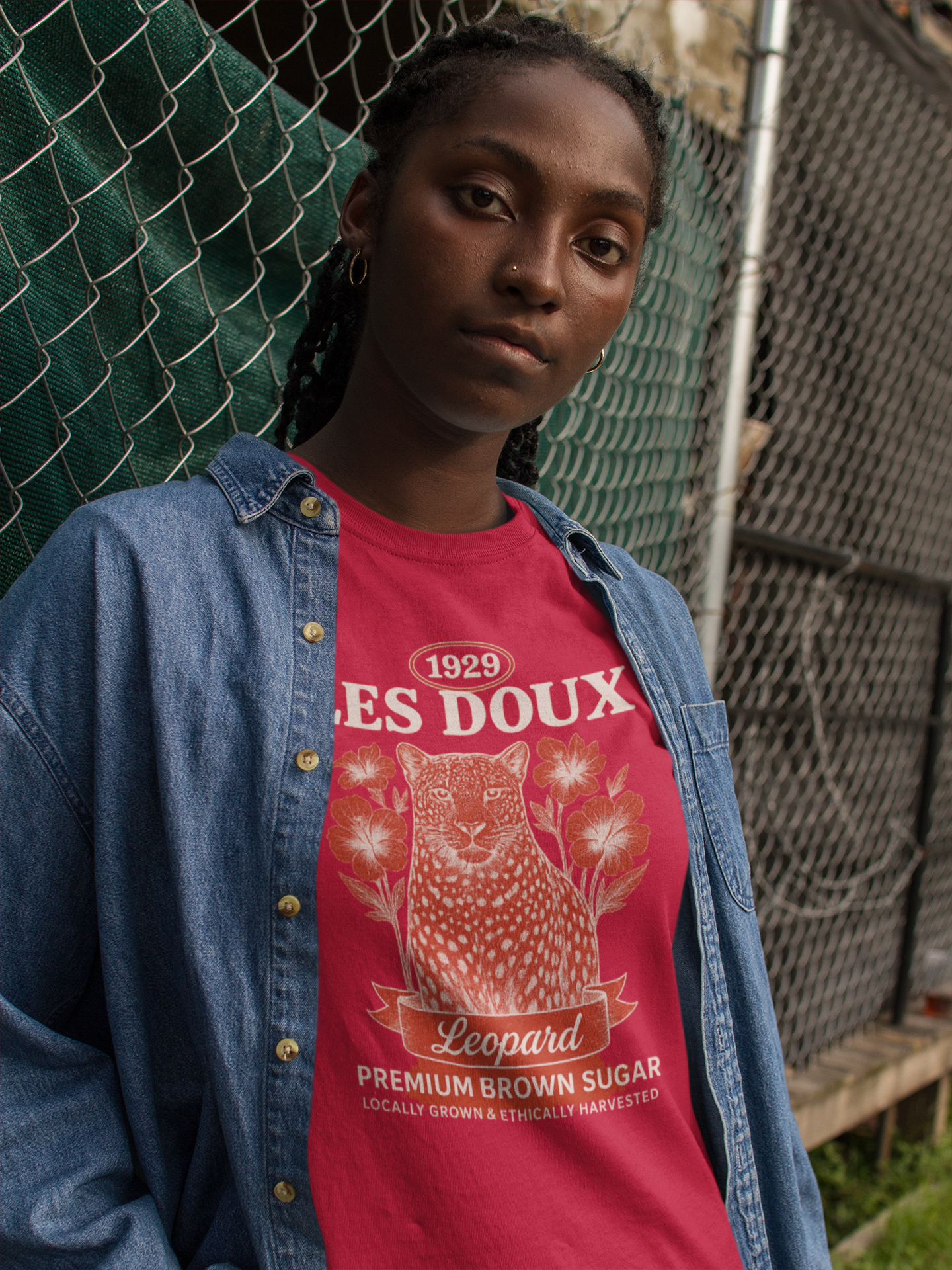 Vintage Leopard Graphic Tee, Les Doux 1929 Urban Streetwear, Bold Animal Print T-Shirt, Retro Top, Casual Art-Inspired Fashion product thumbnail image Vintage Leopard Graphic Tee, Les Doux 1929 Urban Streetwear, Bold Animal Print T-Shirt, Retro Top, Casual Art-Inspired Fashion product thumbnail image